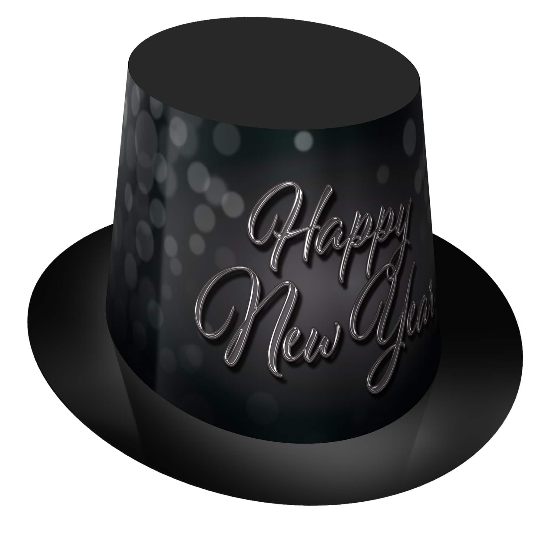 Beistle Adult Blackout New Year Hi-Hats, 25 Pack