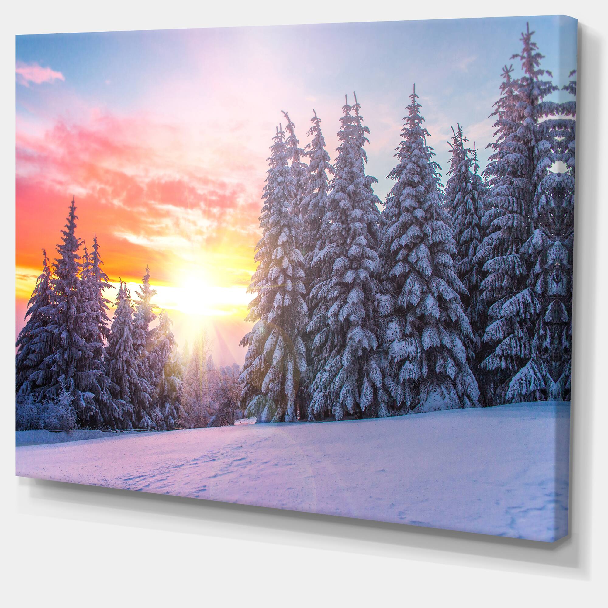 Designart - Winter Sunset in Bulgaria