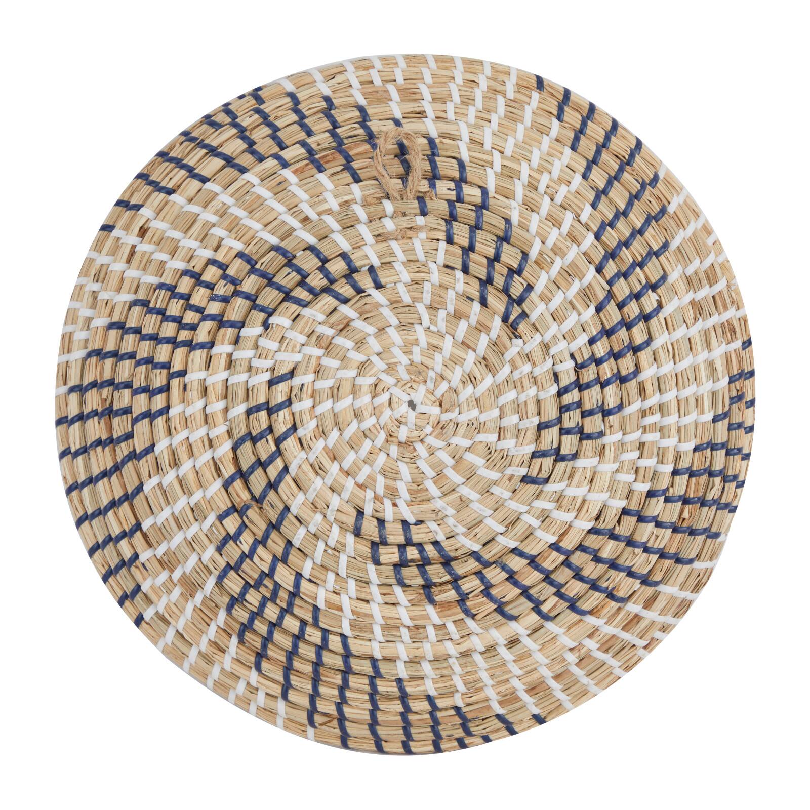 Set of 6 Brown Seagrass Eclectic Wall Decor, 14" x 14" x 3"