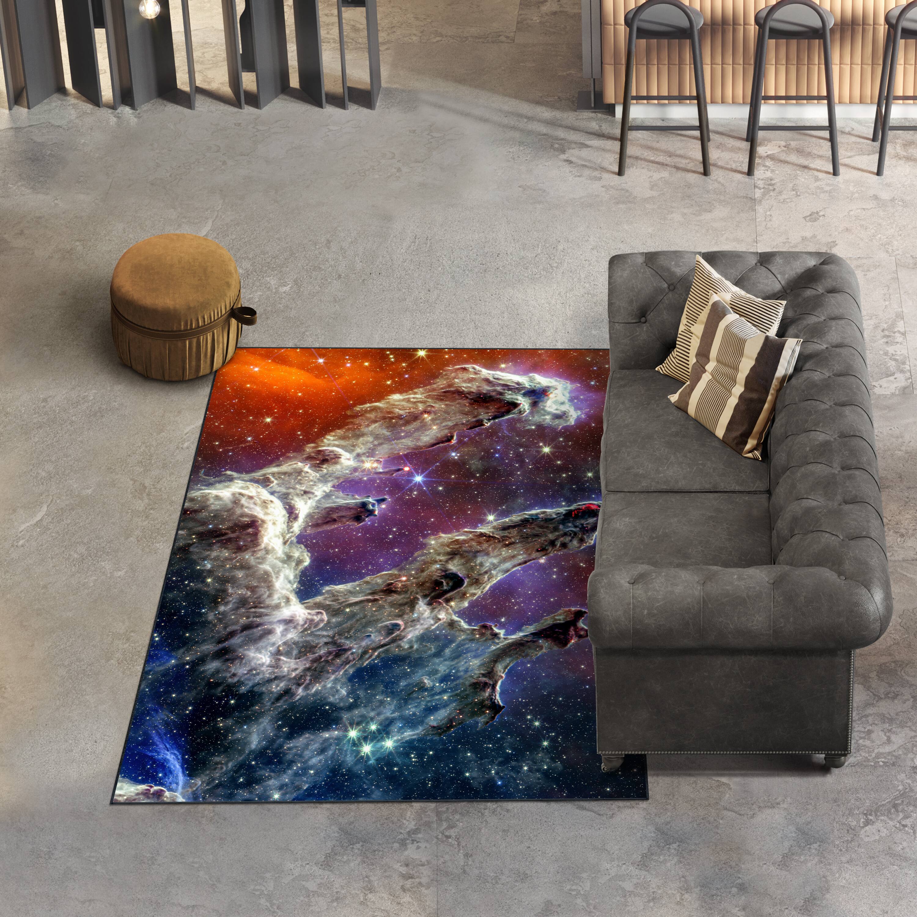 Empire Art Direct 5ft. x 7.5ft. The Hubble Space Telescope Washable Area Rug