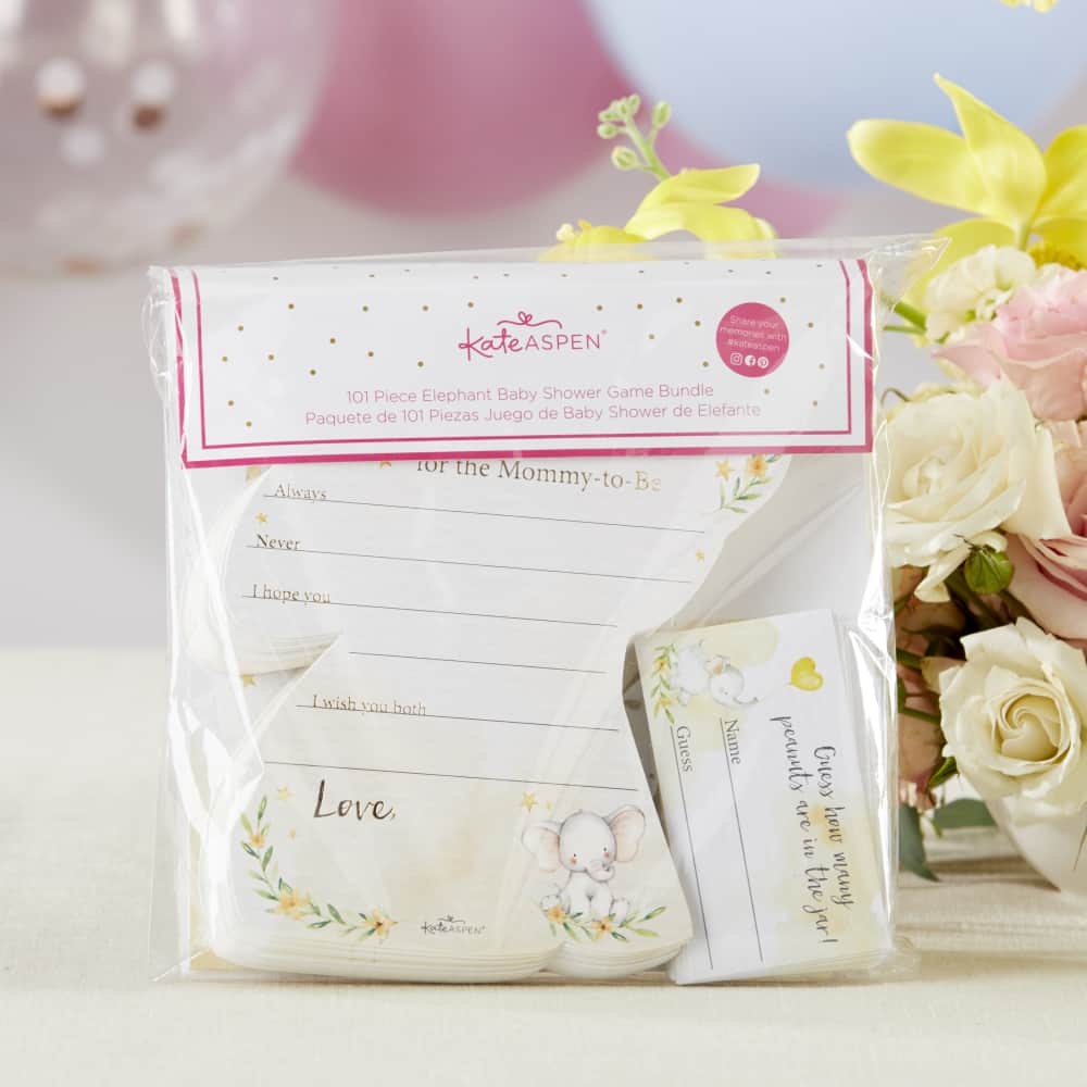 Kate Aspen® Elephant Advice Card & Baby Shower Game Set