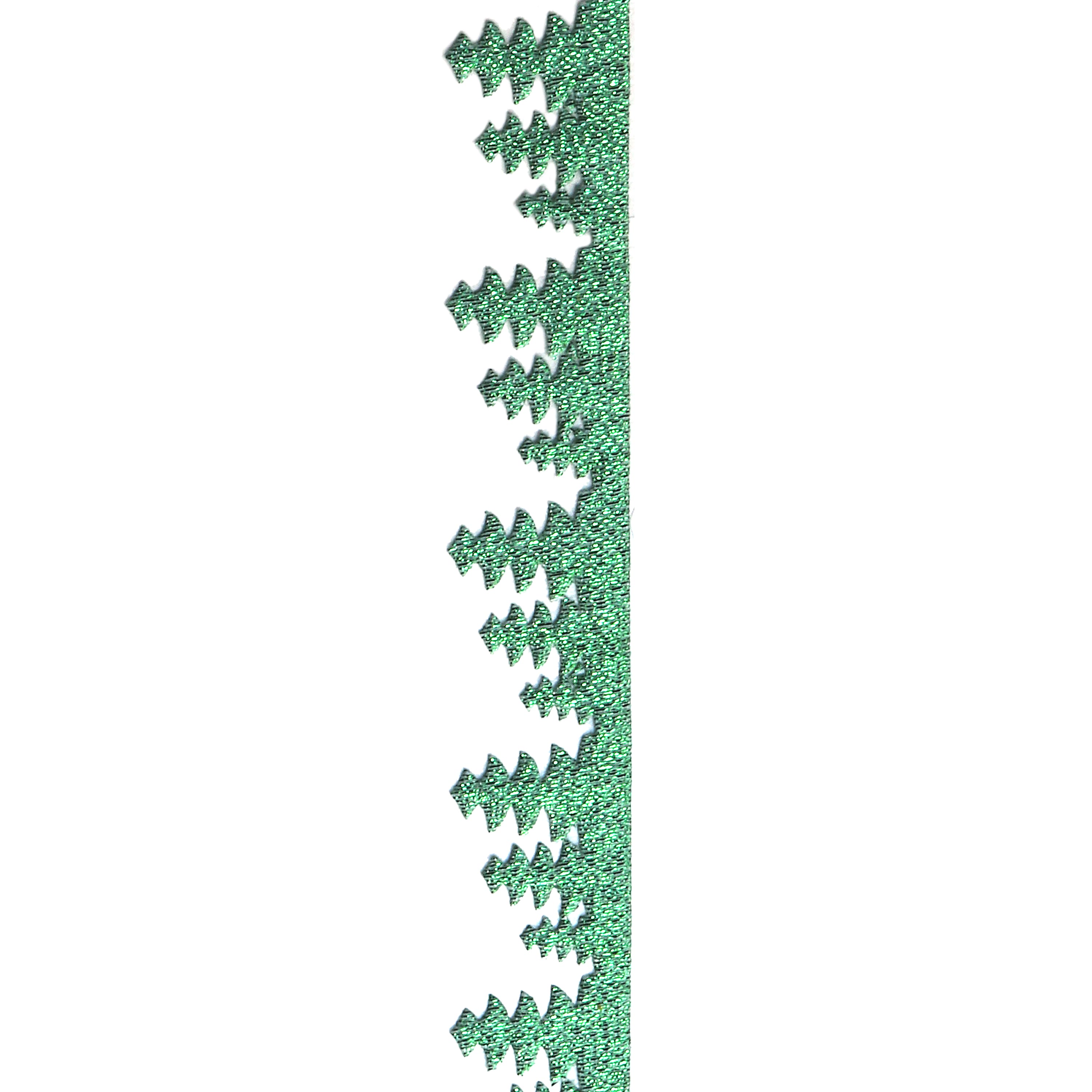 Gwen Studios 7/8" x 3yd. Die Cut Christmas Trees Holiday Ribbon