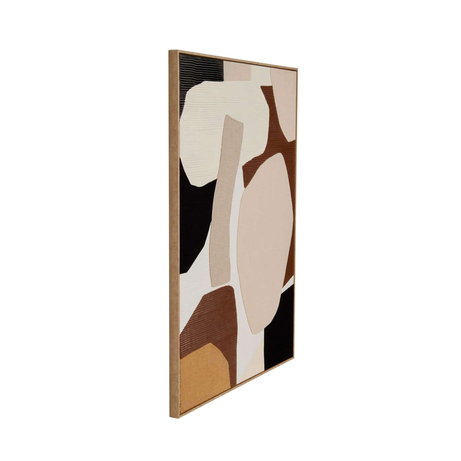 40" x 56" Brown Geometric Abstract Overlapping Circles Canvas Wall Art