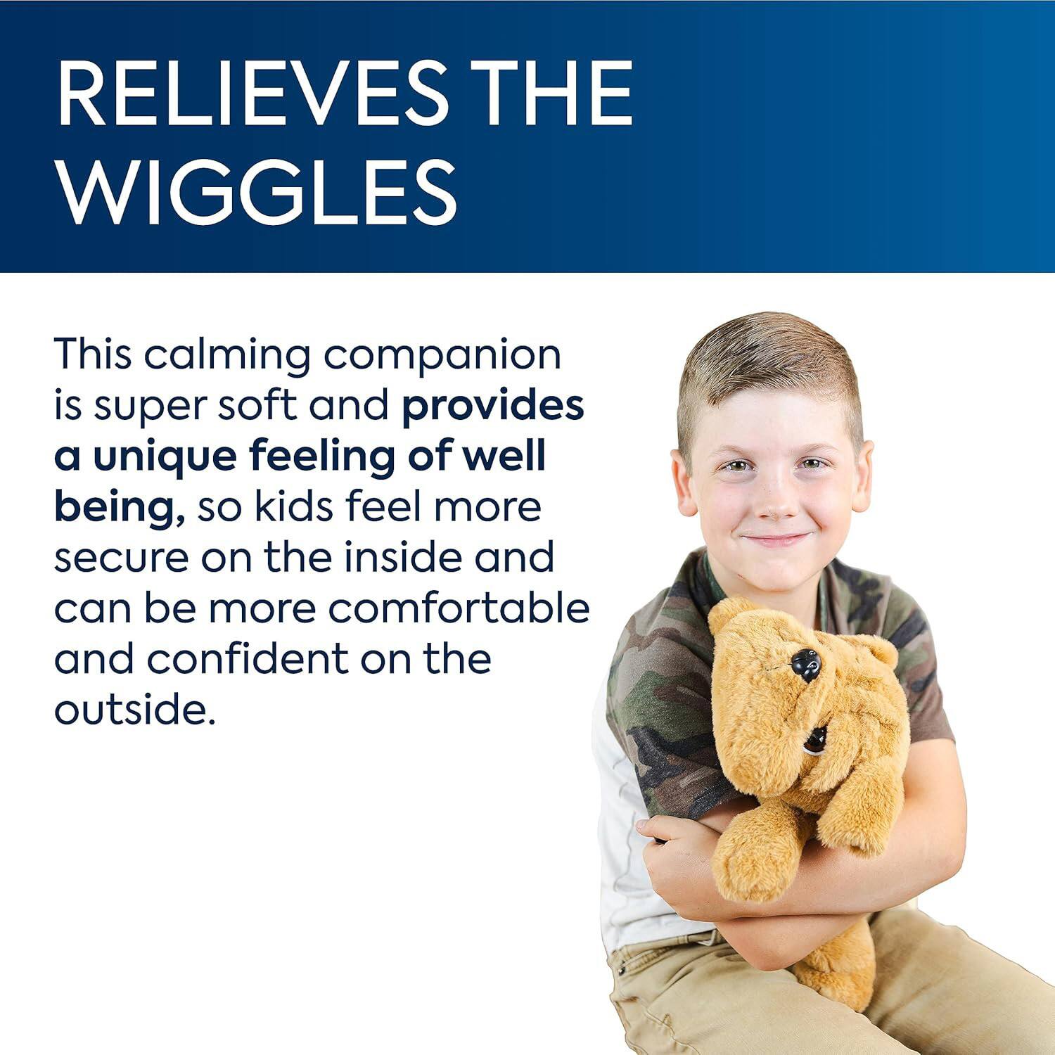 Bouncyband® Brown Happy Hugs Sensory Weighted Plush Bulldog