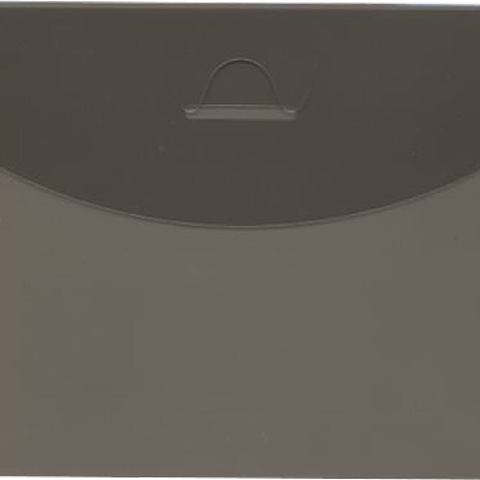 JAM Paper 5.5" x 7.38" Smokey Gray Plastic Tuck Flap Booklet Envelopes, 24ct.