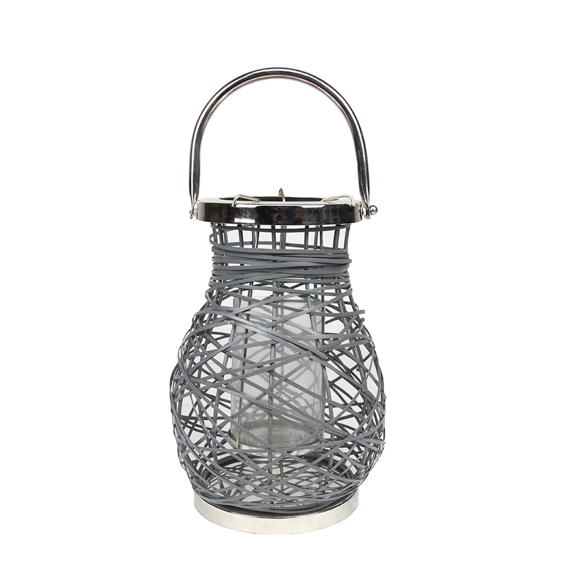 Decorative Woven Iron Pillar Candle Lantern By Northlight in Gray | 13.5" x 8.5" | Michaels®