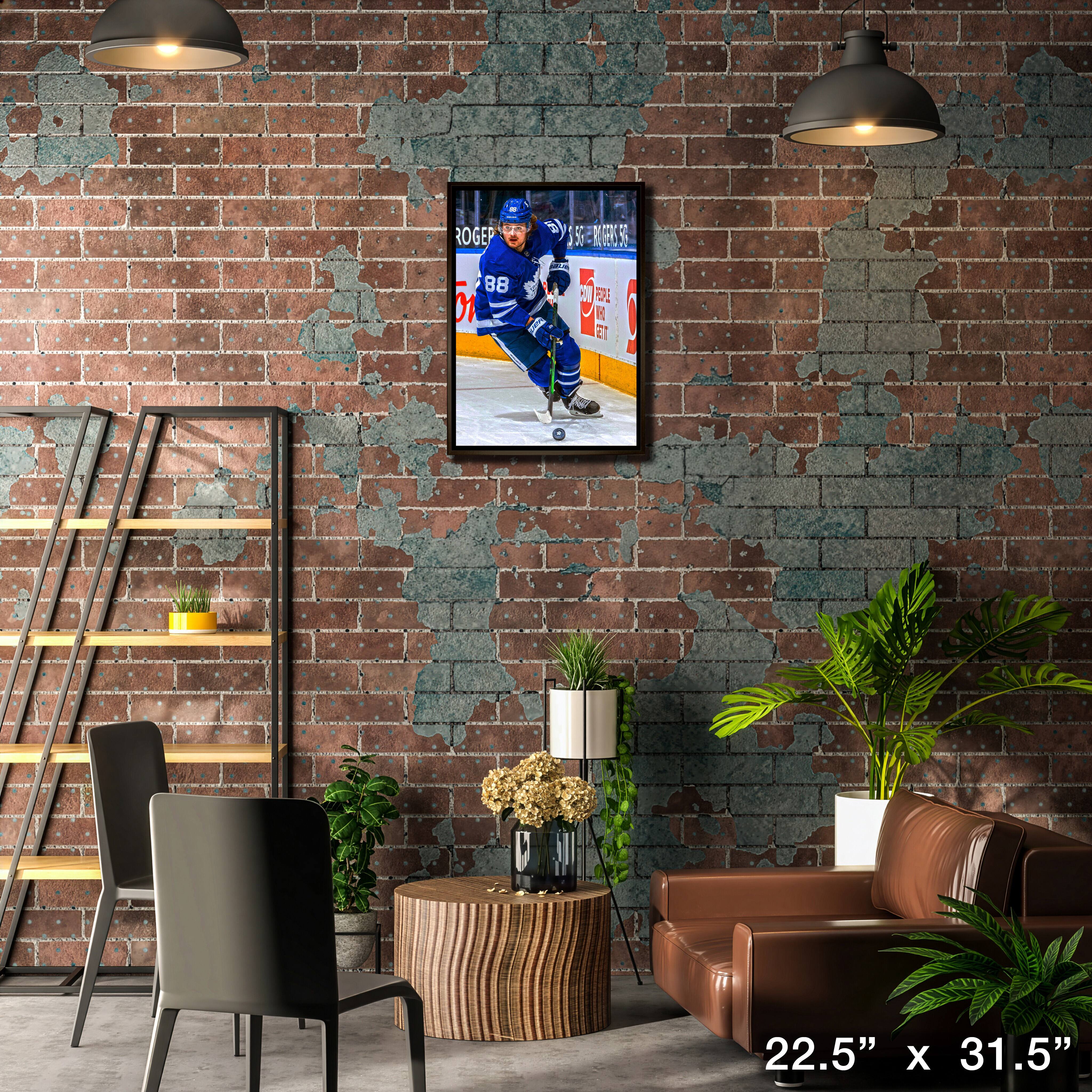 William Nylander Toronto Maple Leafs Framed 20" x 29" Skating Canvas 22.5" x 31.5"
