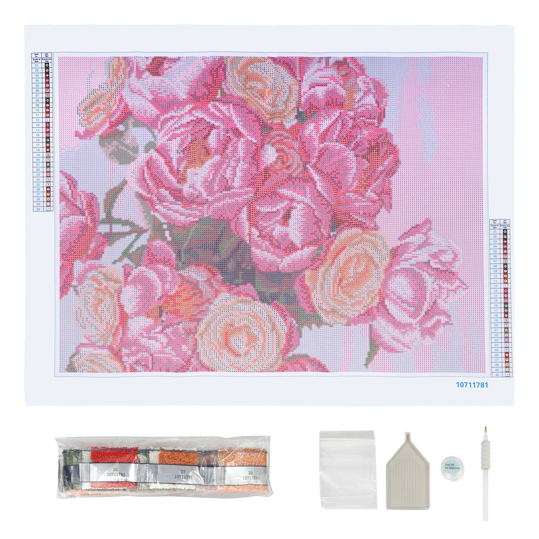 6 Pack: Peonies Diamond Art Kit by Make Market®