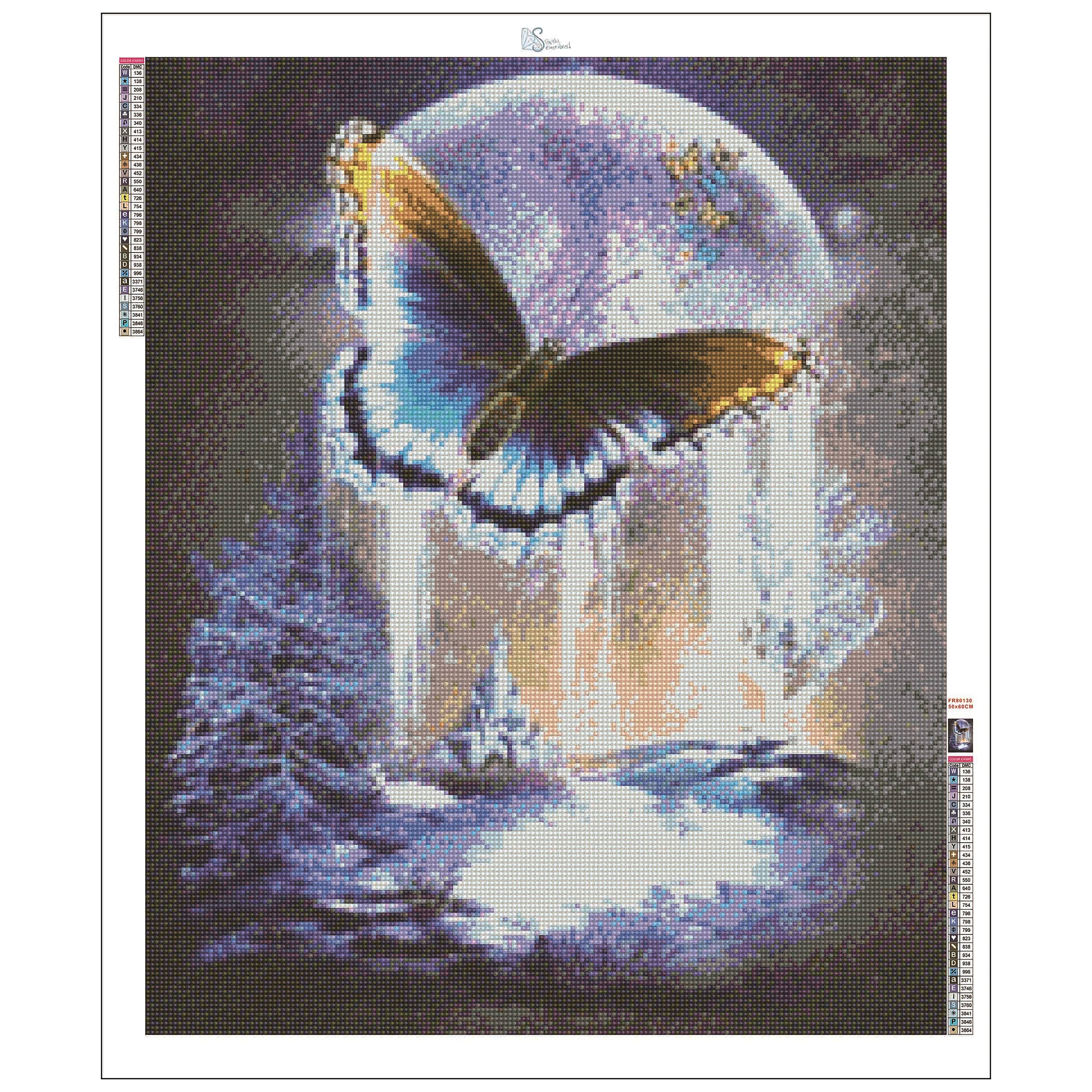 Sparkly Selections Winter Butterfly Diamond Painting Kit, Square Diamonds
