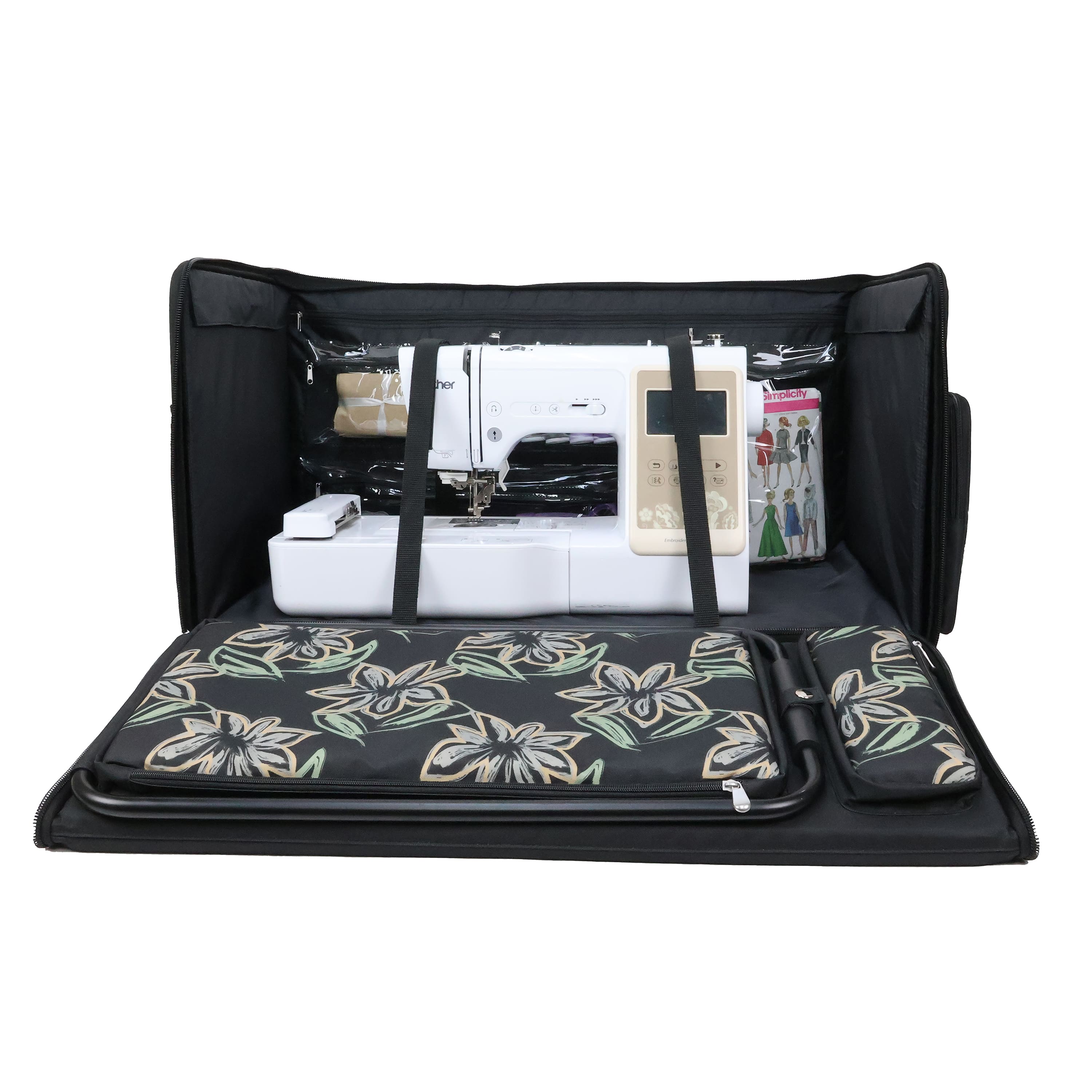 Everything Mary Floral Design Jumbo Rolling Craft Tote