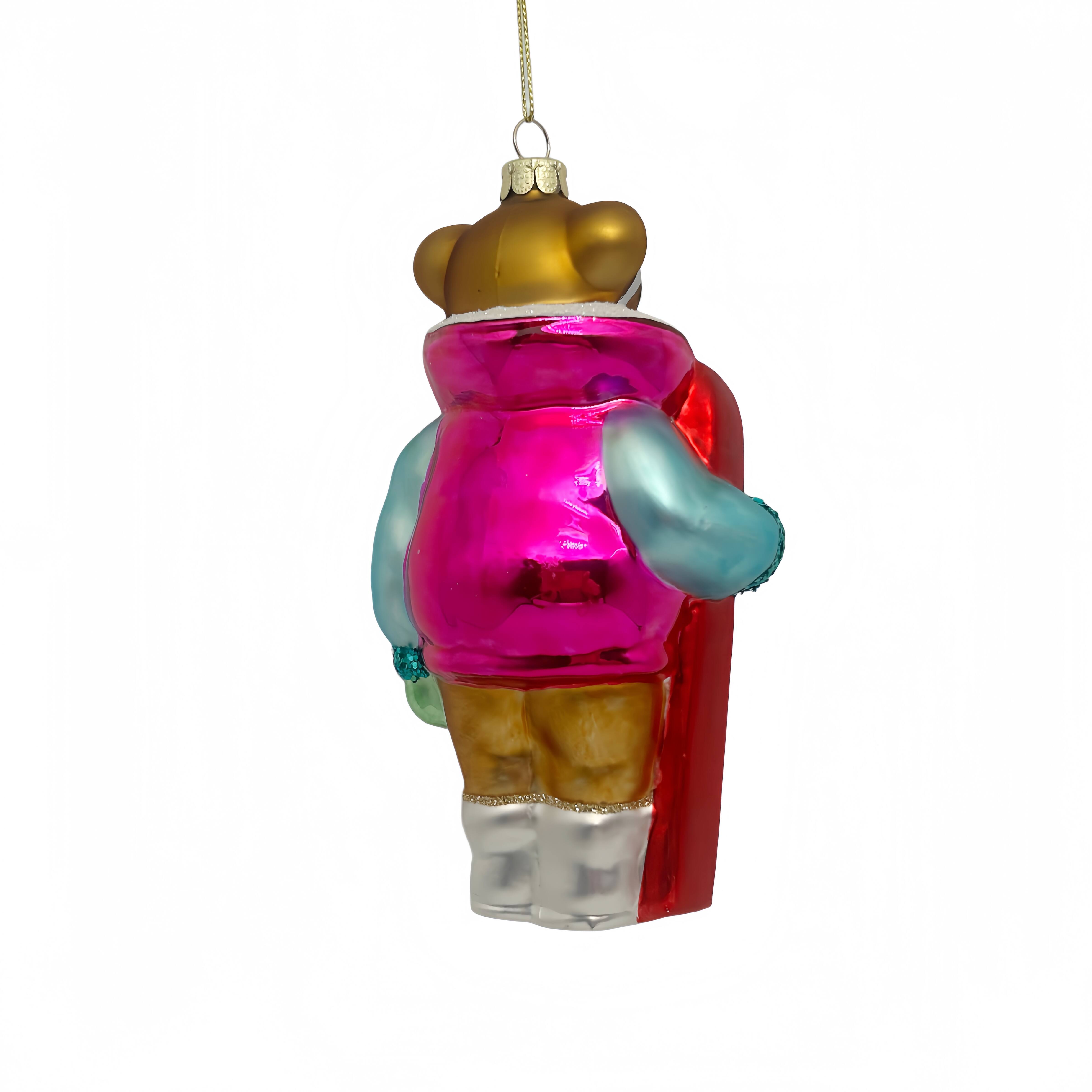 6" Ski Bear Glass Ornament by Ashland®