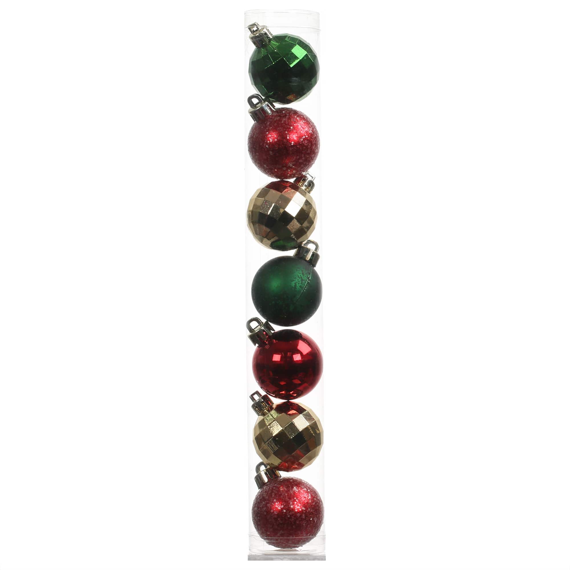 7 Pack 40mm Classic Holiday Disco Shatterproof Ball Ornaments by Ashland®