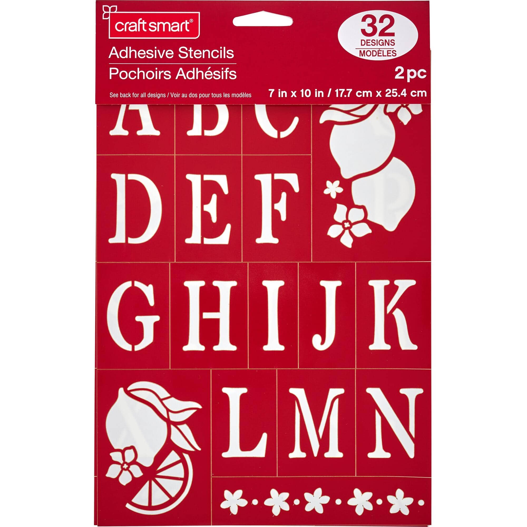 Lemon Alphabet Stencils, 7" x 10" by Craft Smart®