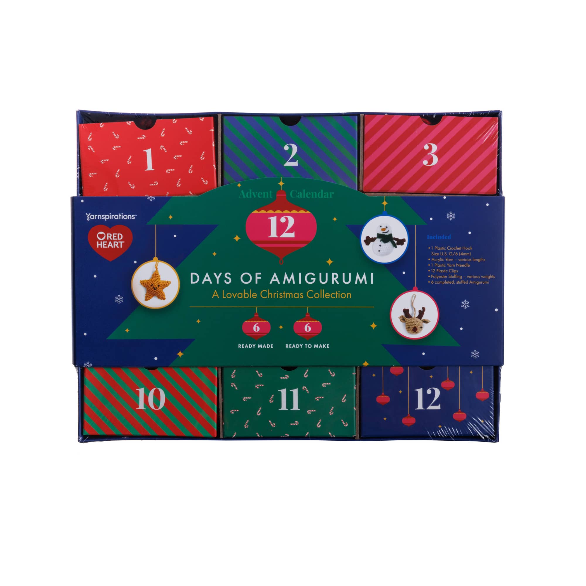 Red Heart® 12 Days of Amigurumi Christmas Advent Calendar Yarn Kit