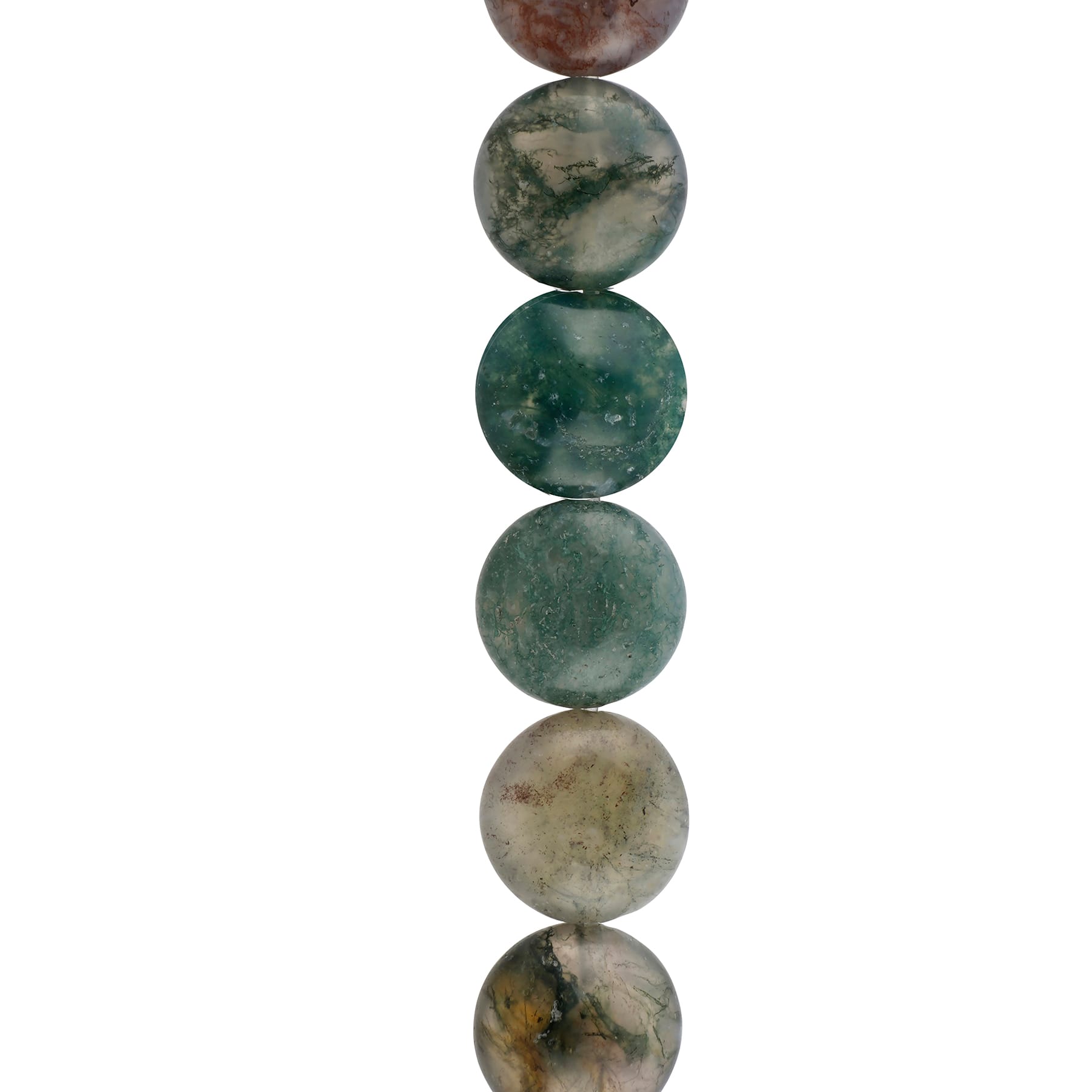 Multicolour Fancy Jasper Flat Round Beads, 10mm by Bead Landing™