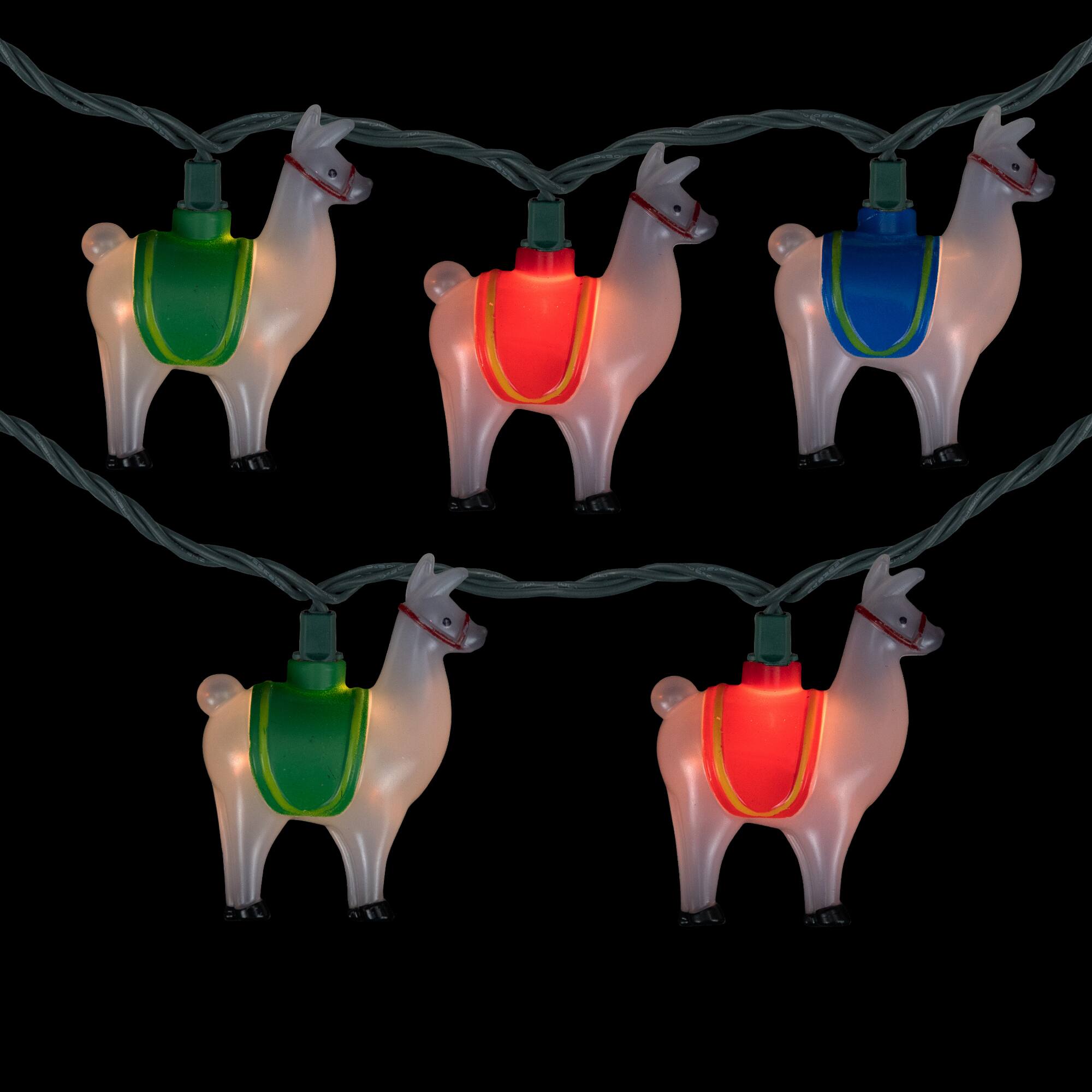 10ct. Llama Patio String Lights