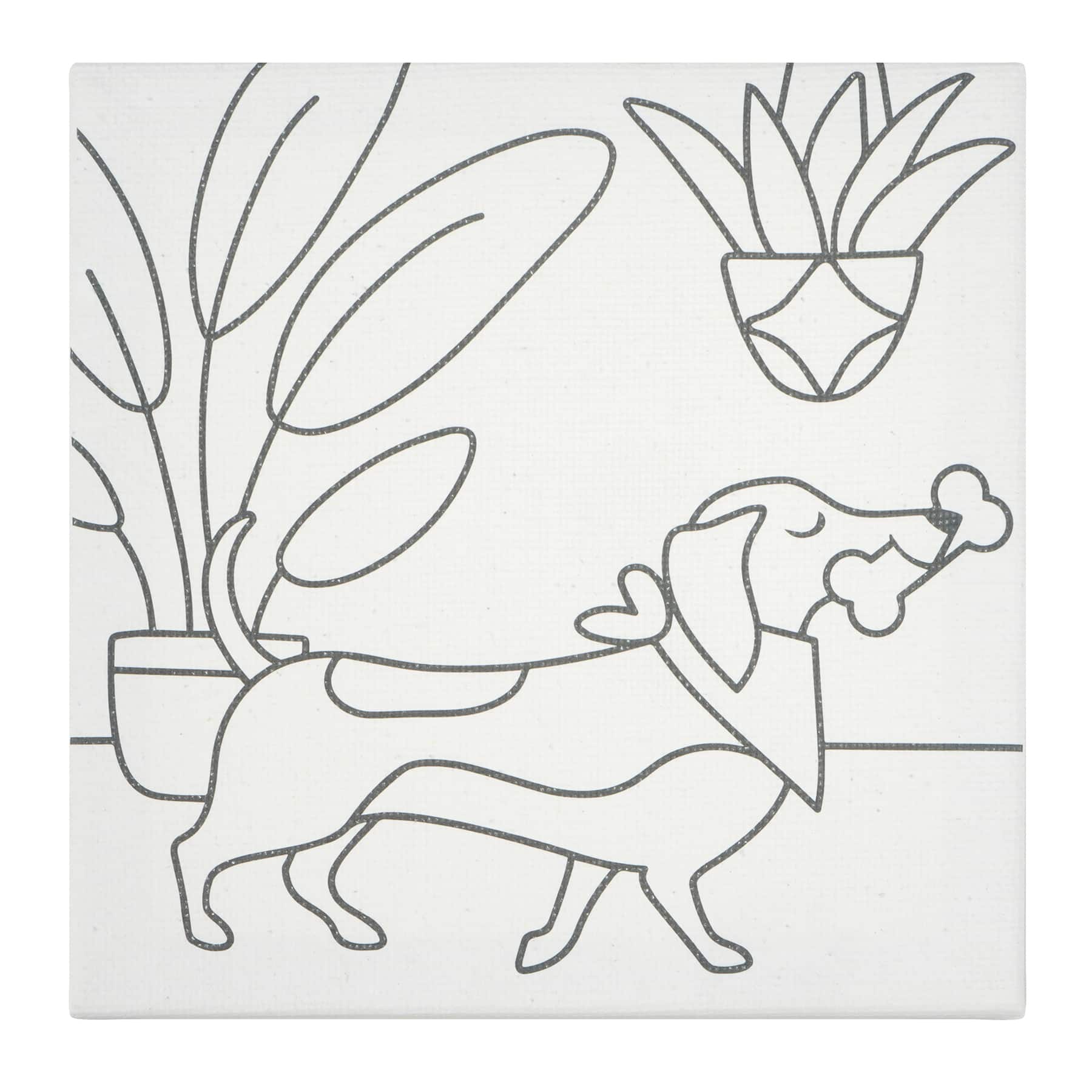 Mini Spring Dog Canvas Painting Kit by Craft Smart®