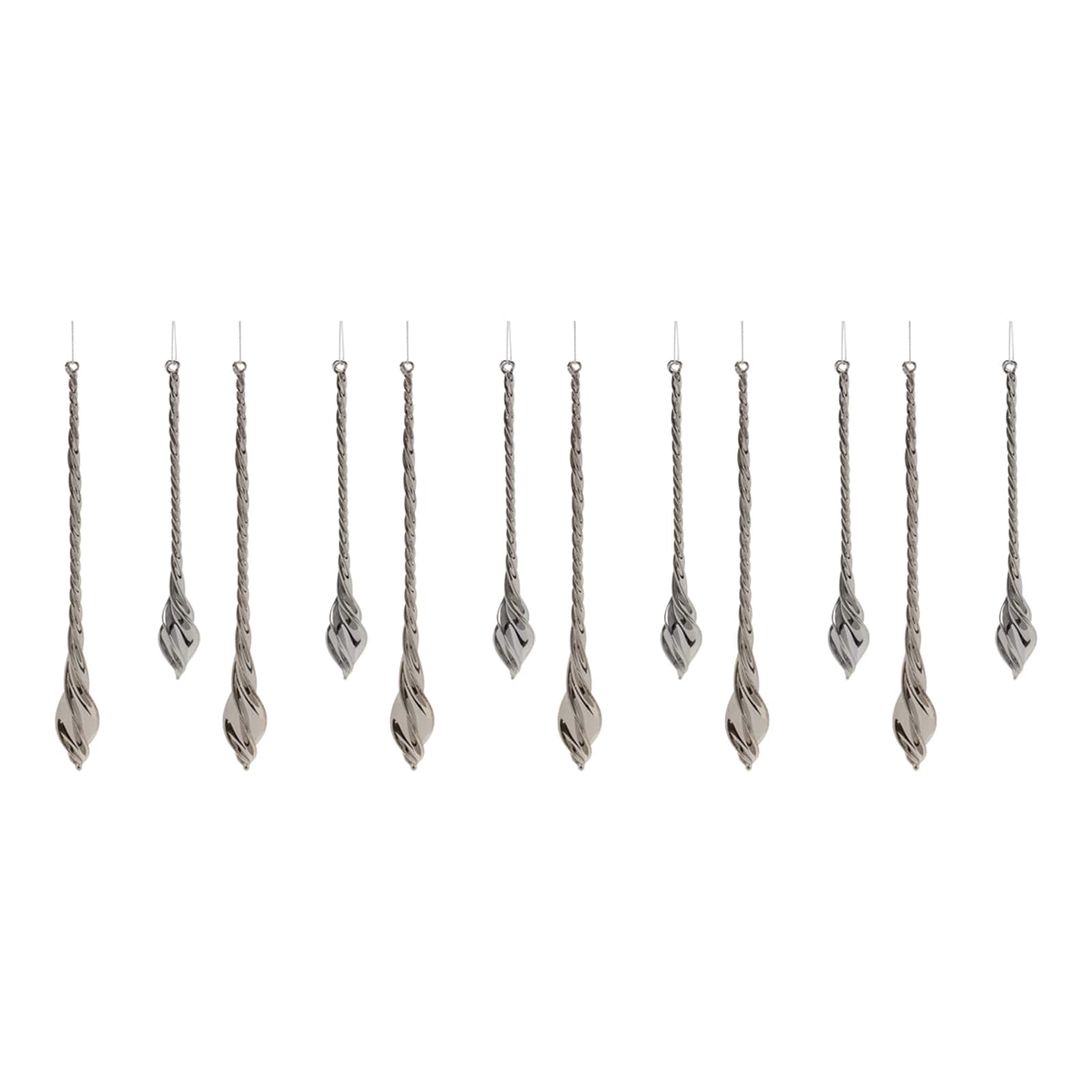 Swirl Black Drop Ornament Set