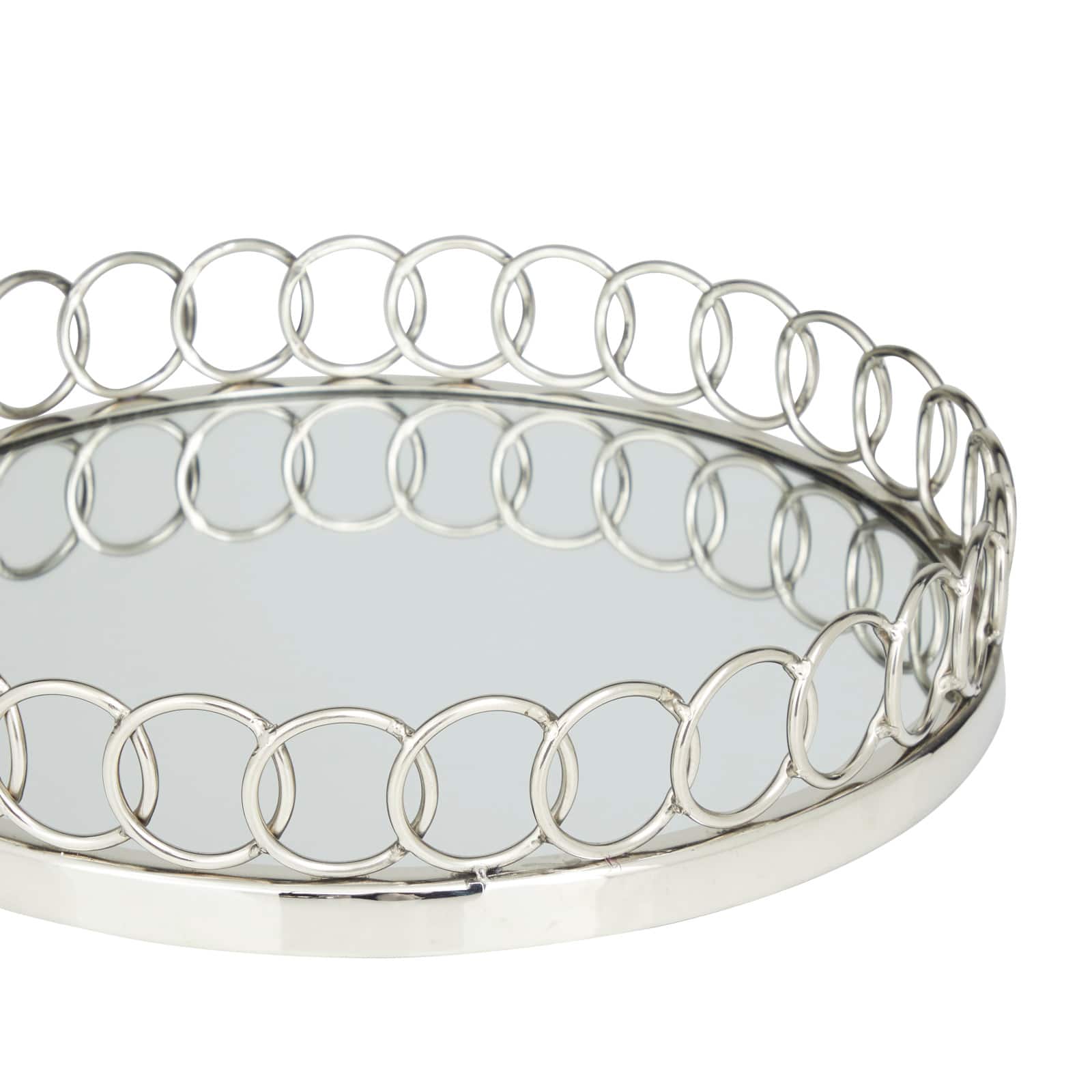 Silver Contemporary Tray, Set of 2" 16", 14"