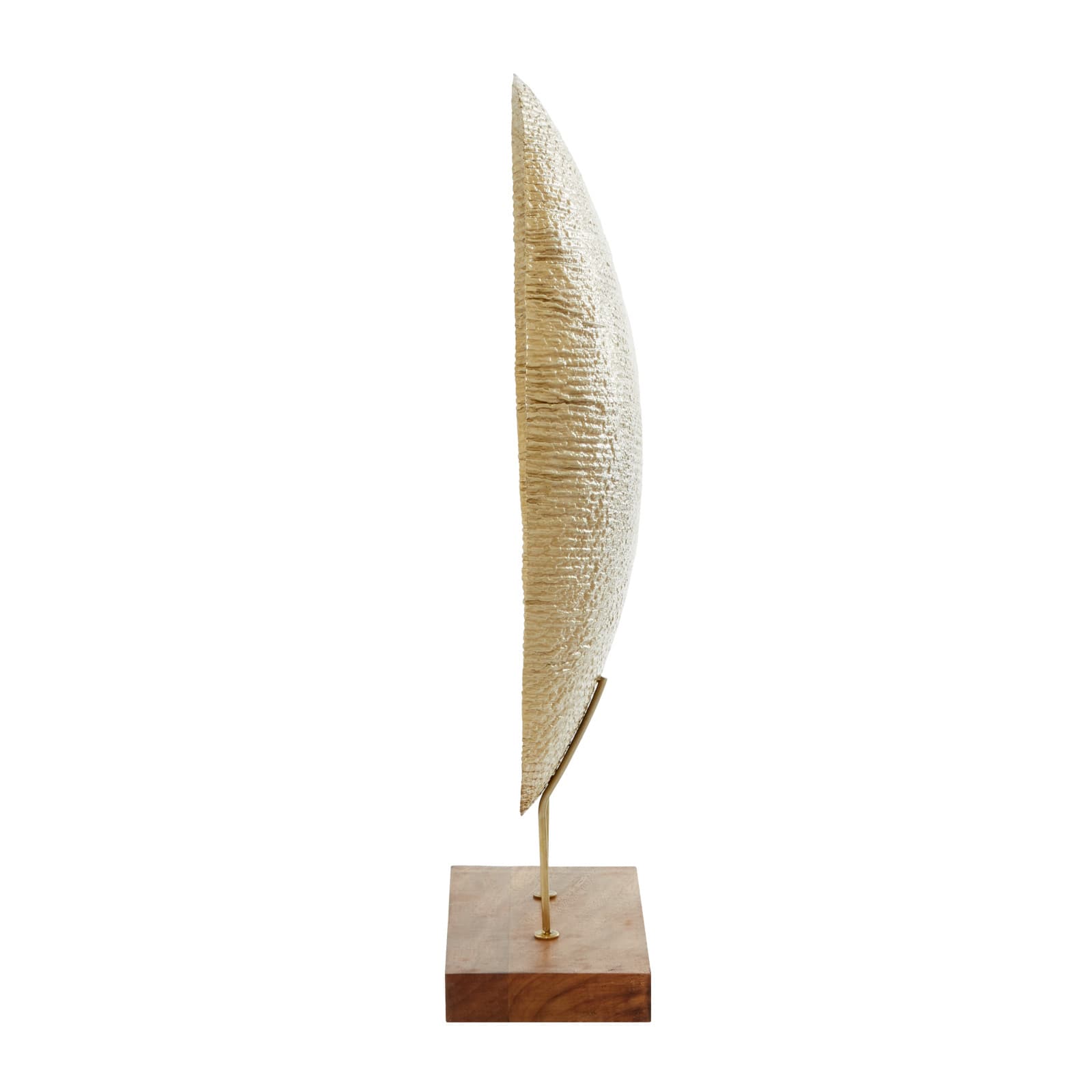 27" Gold Metal Contemporary Geometric Sculpture