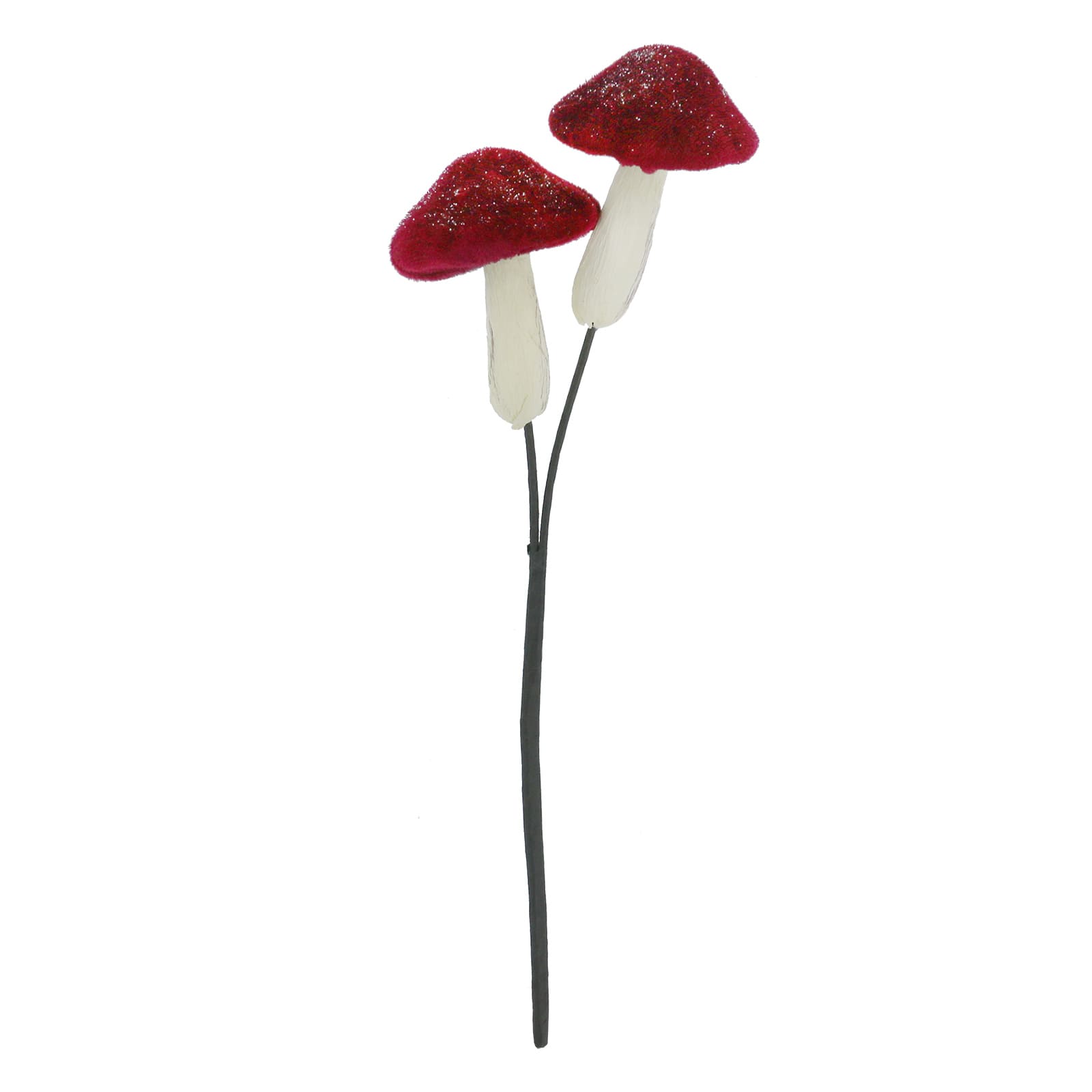 10" Velvet Glitter Mushroom Pick by Ashland®