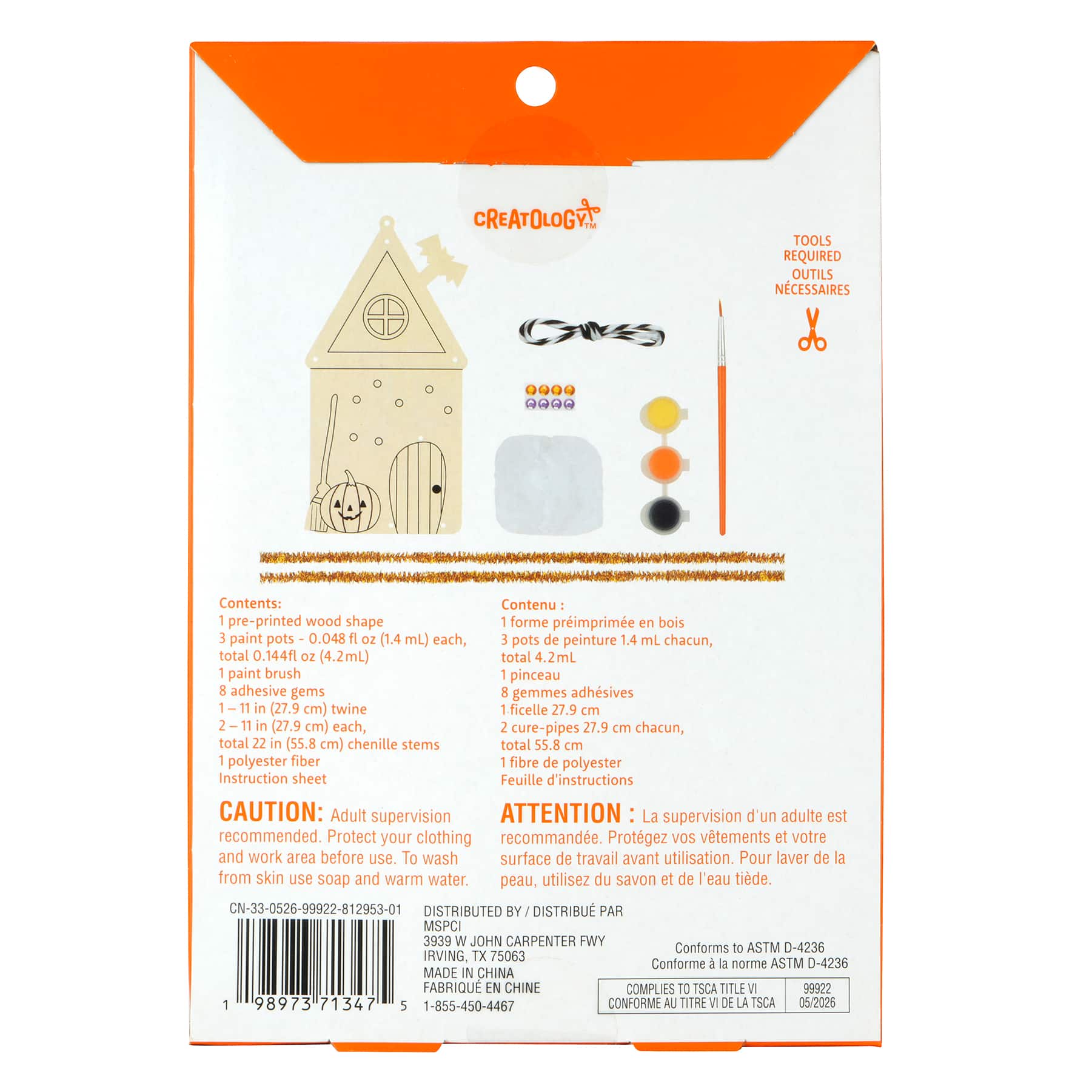 Halloween Wood House Ornament Craft Kit by Creatology™