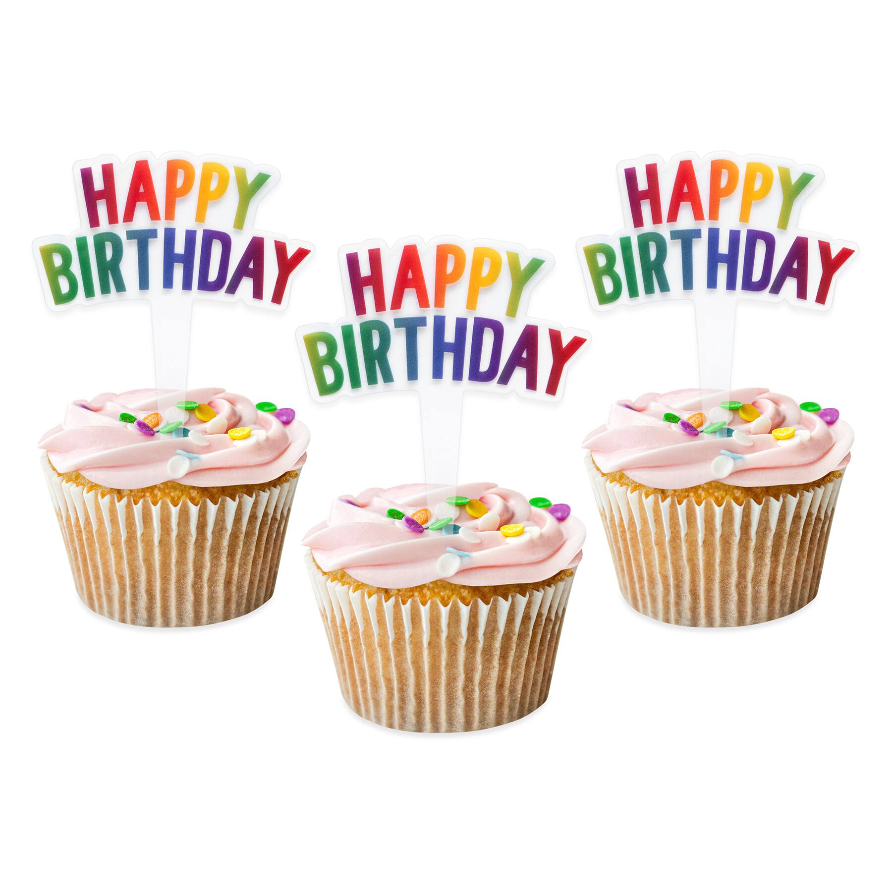 12 Packs: 12 ct. (144 total) Happy Birthday Treat Toppers by Makery®