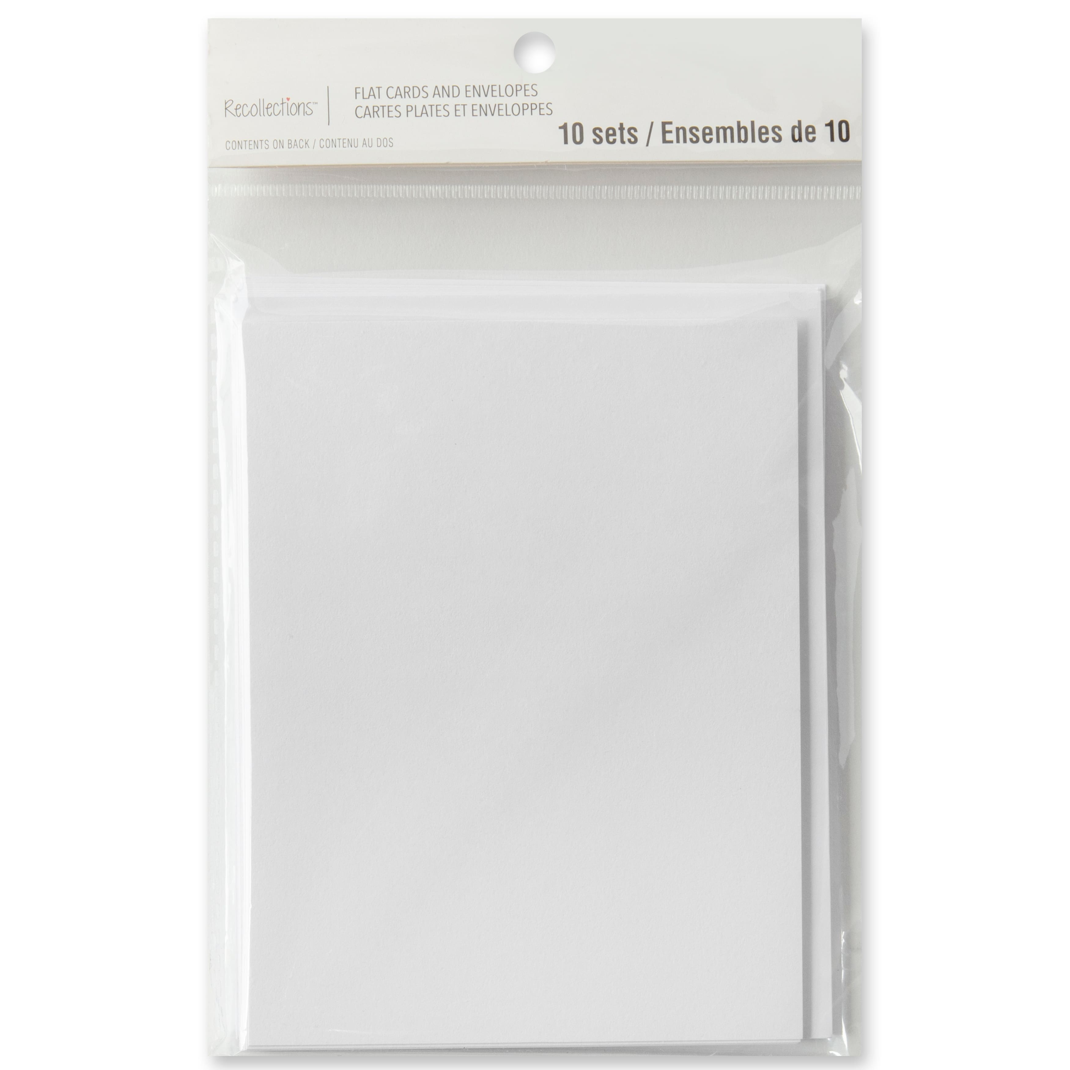 10 Sets of White Flat Cards & Envelopes by Recollections™, 4.25" x 5.5"