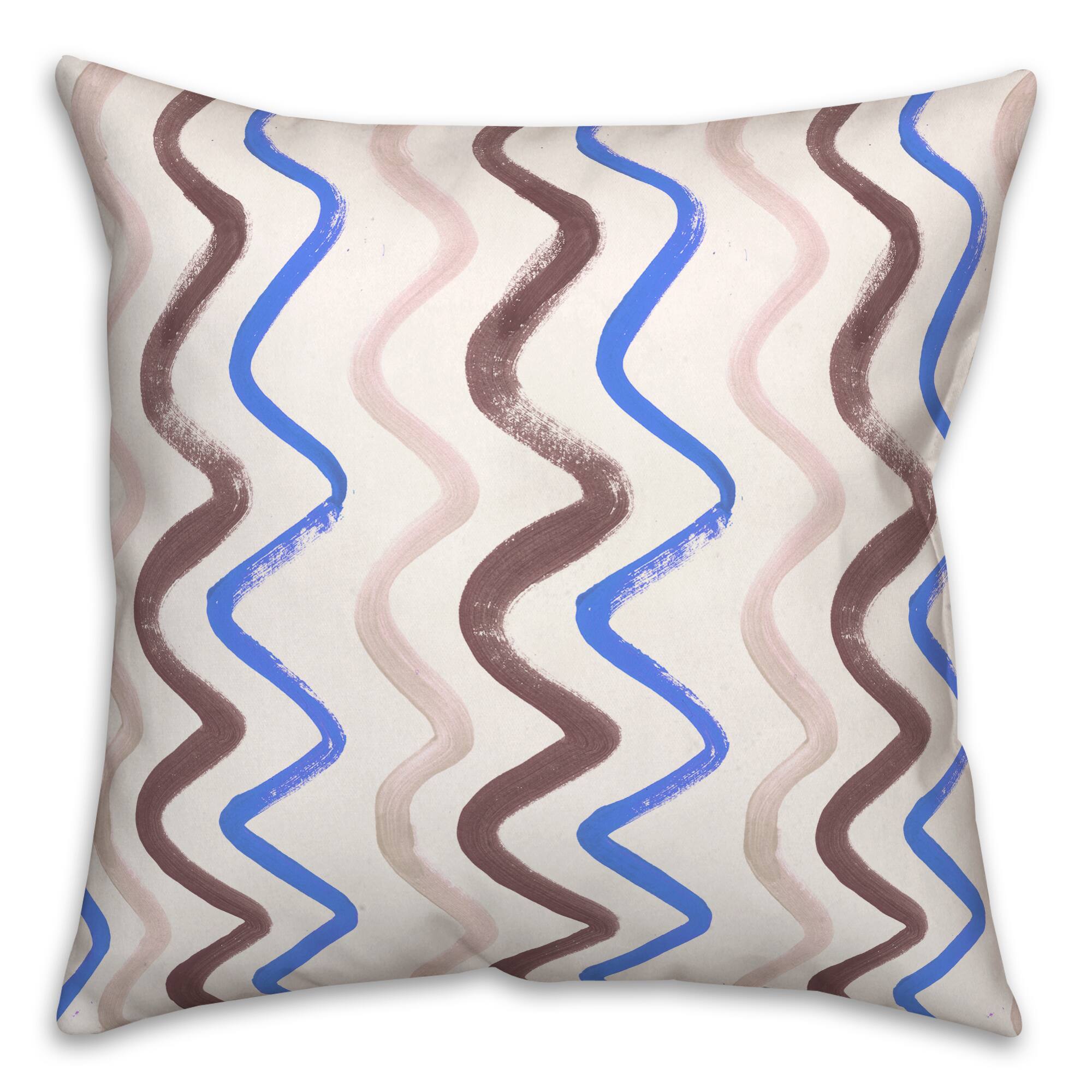 18" Squiggles Indoor/Outdoor Pillow