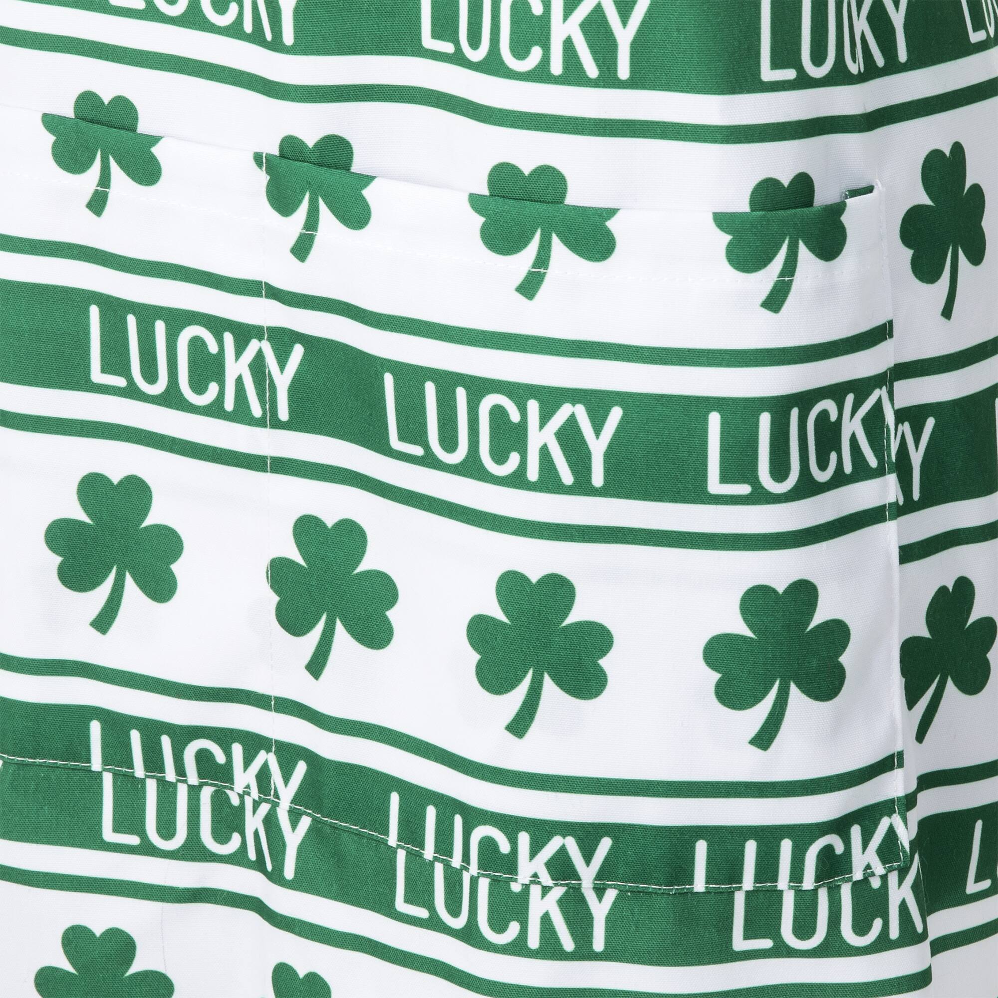 Glitzhome® 31.25" St. Patrick's Shamrocks Apron