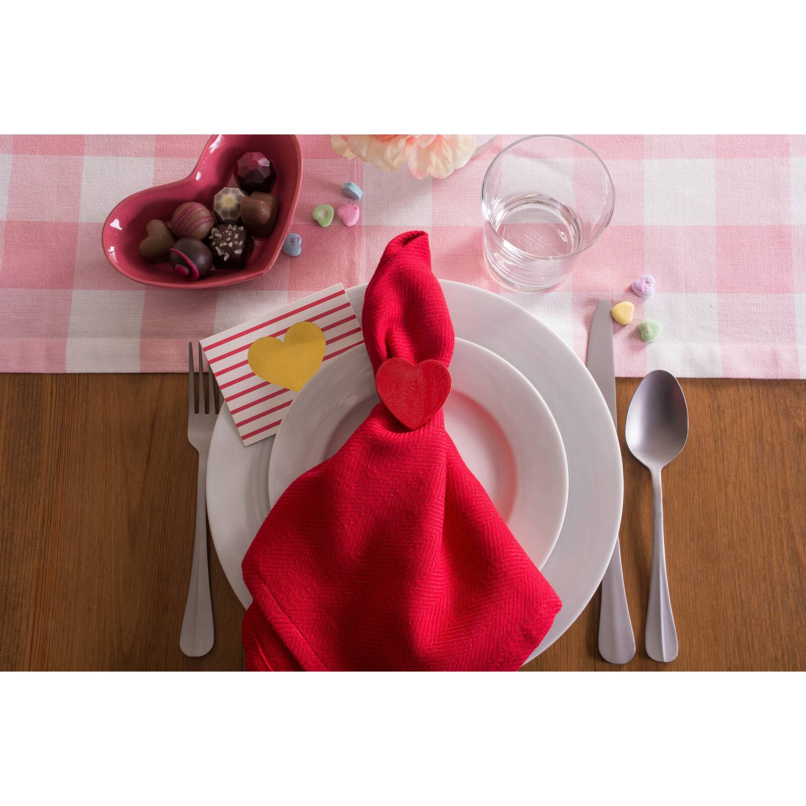 DII® Red Heart Napkin Rings, 6ct.