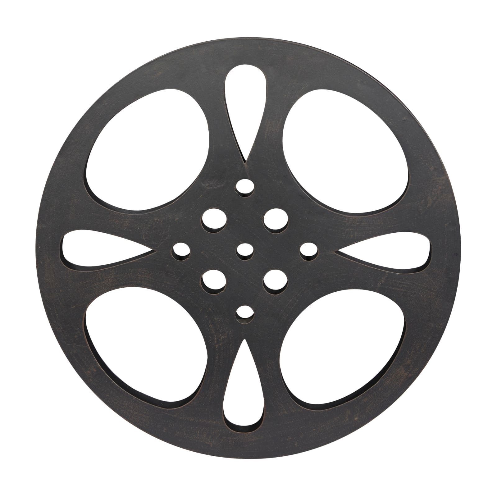Gray Round Metal Industrial Wall Décor