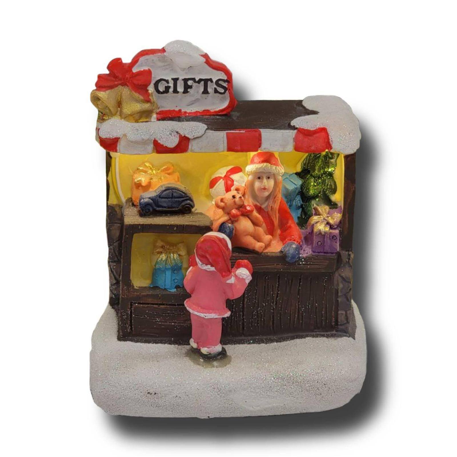 Wizardi 12" Christmas Village Giftshop Christmas Decoration 		