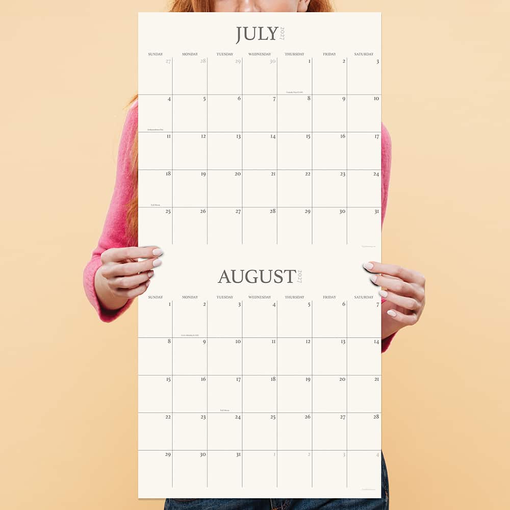 2027 2 Year Grid Wall Calendar