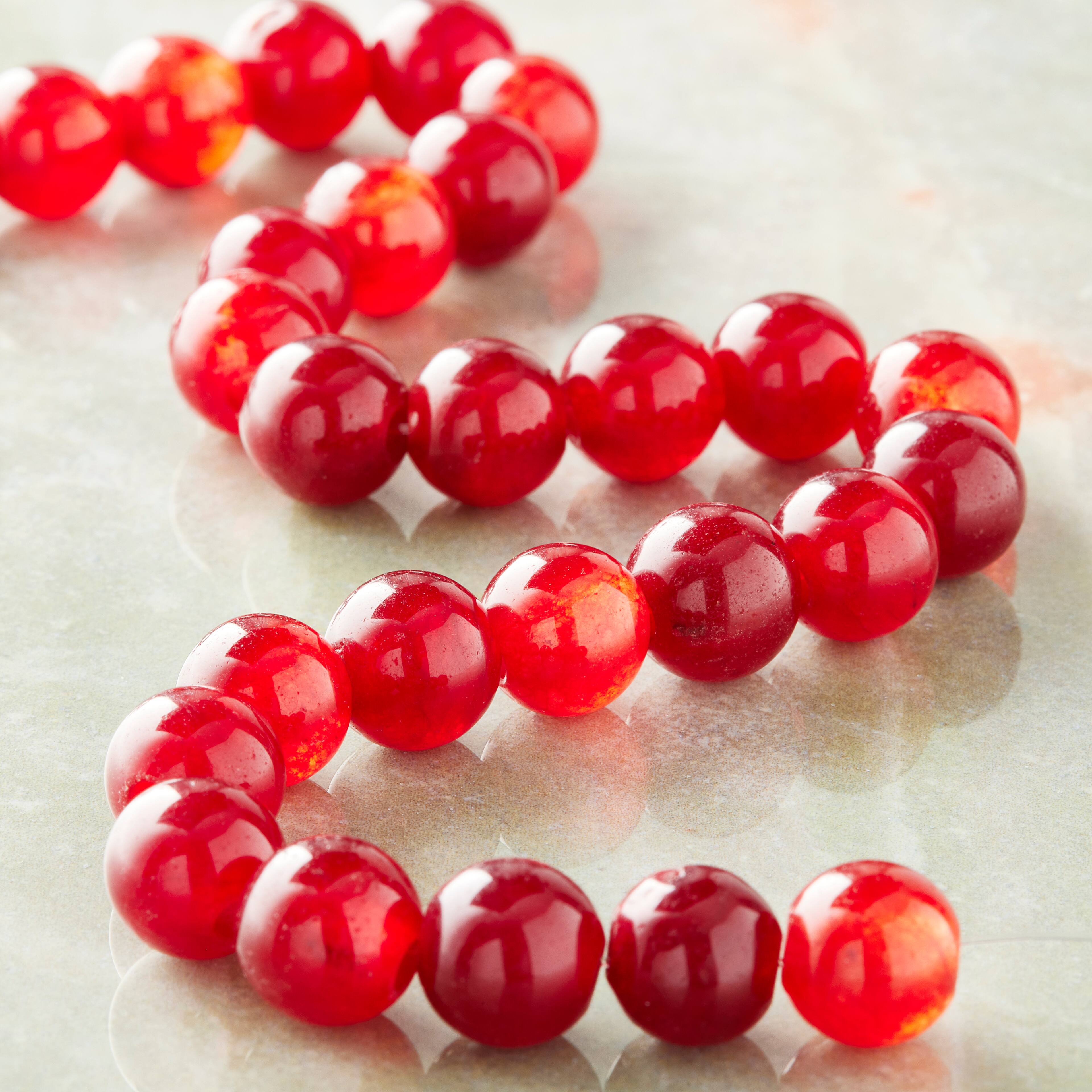 Red Quartz Round Beads, 10mm by Bead Landing™