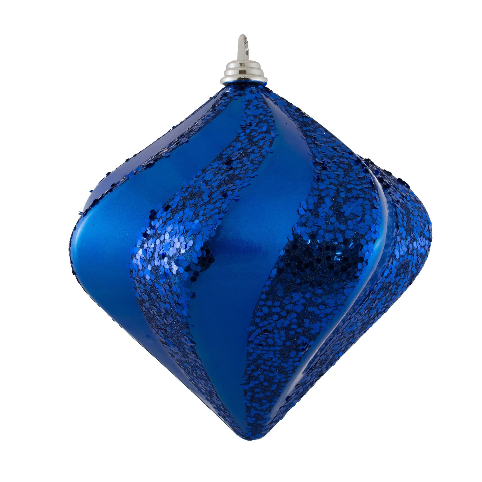 Vickerman 6'' Candy & Glitter Swirl Diamond Christmas Ornament