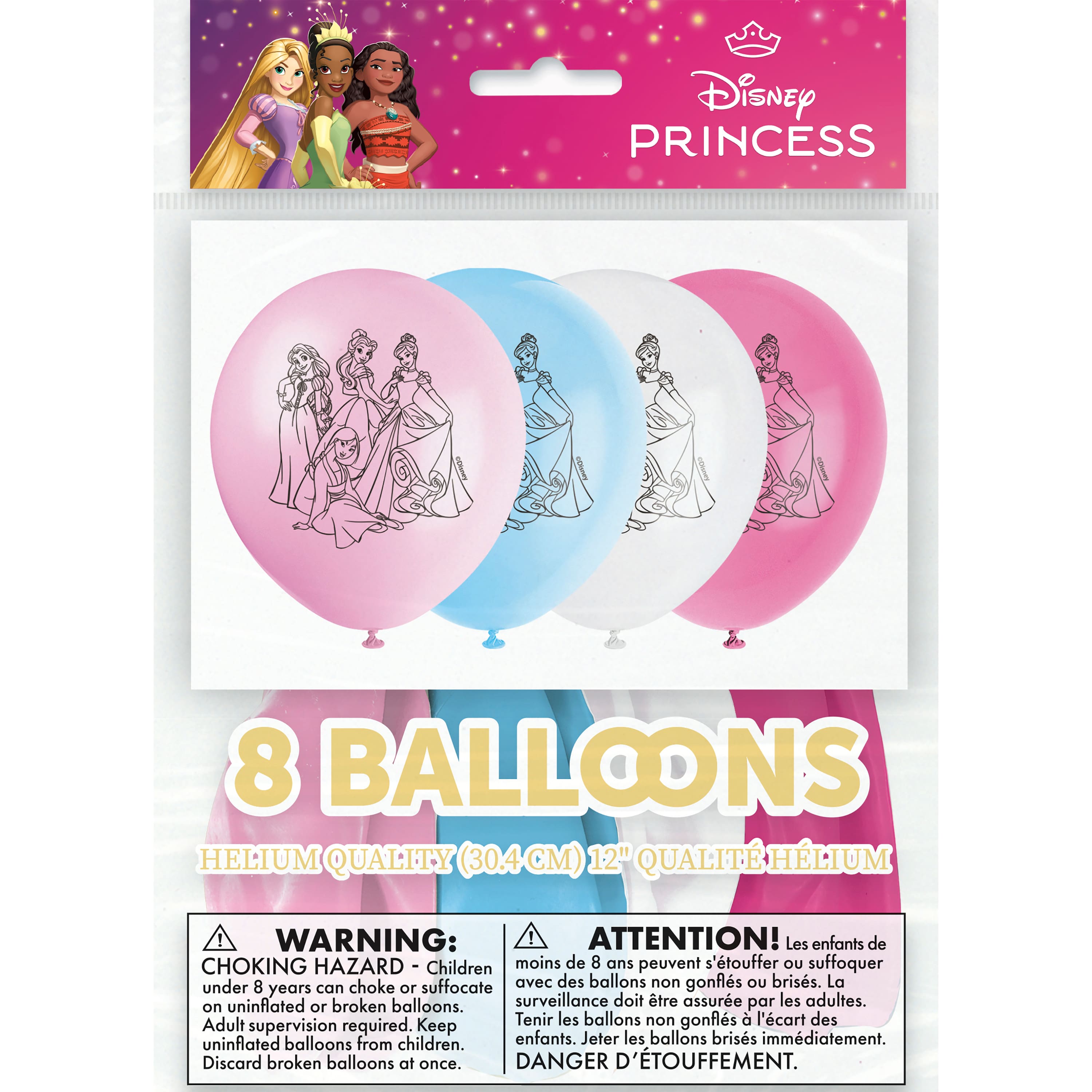 12" Disney® Princess Latex Balloons, 8ct.