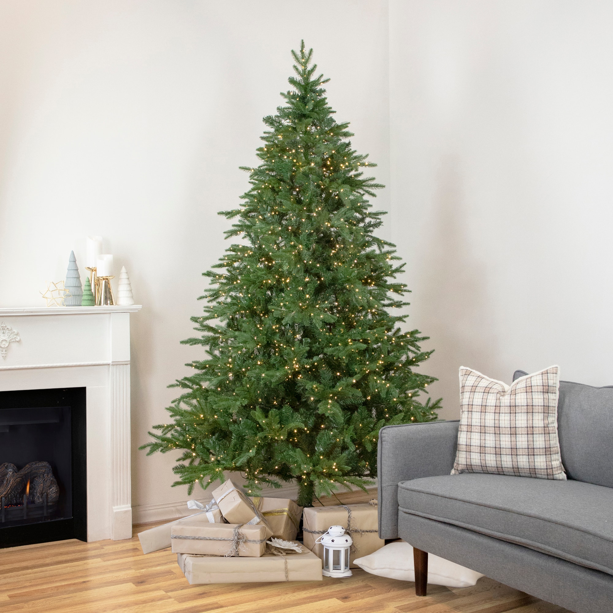 7.5Ft Pre-Lit Real Touch™ Birch River Fir Artificial Christmas Tree, Clear Lights By Northlight in Green | 7.5 ft | Michaels®