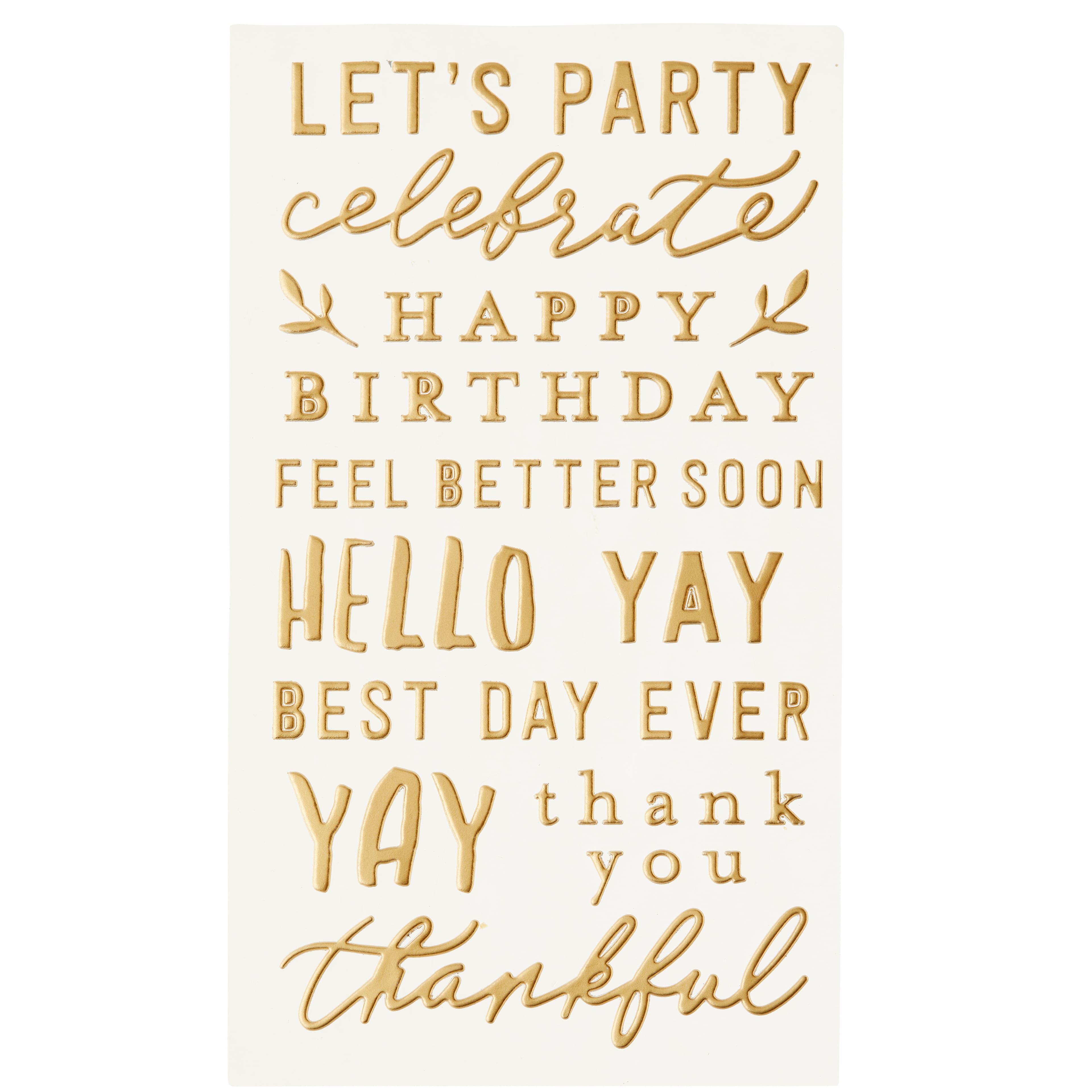 12 Pack: Party Sentiments Puffy Stickers by Recollections™