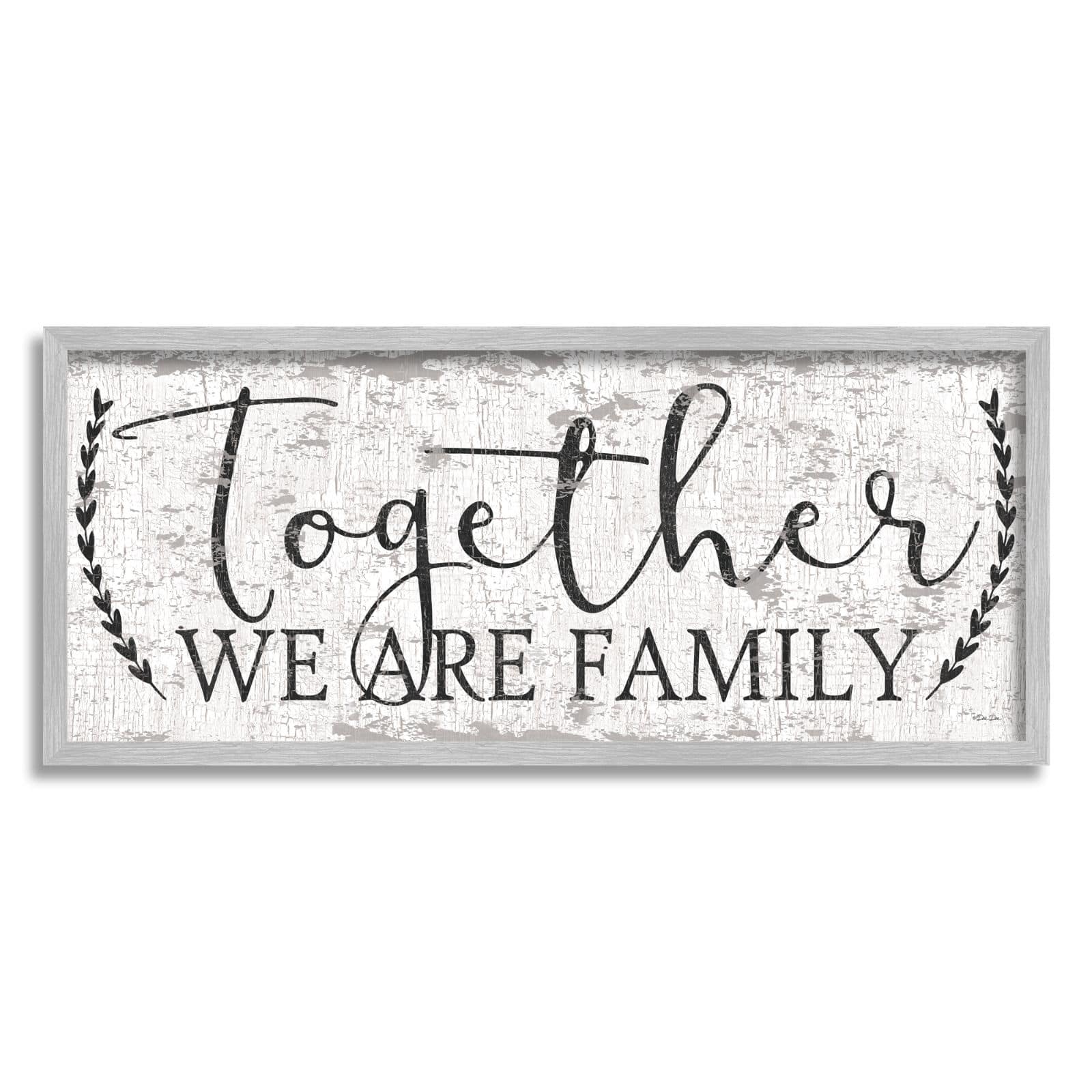Stupell Industries Country Distressed Together We Are A Family Quote Framed Wall Art