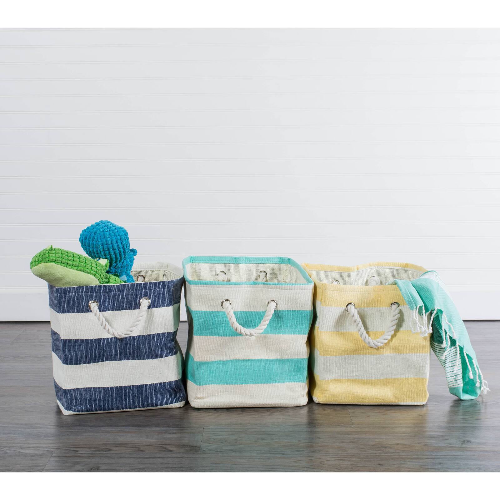 DII® Small Rectangle Stripes Paper Bin