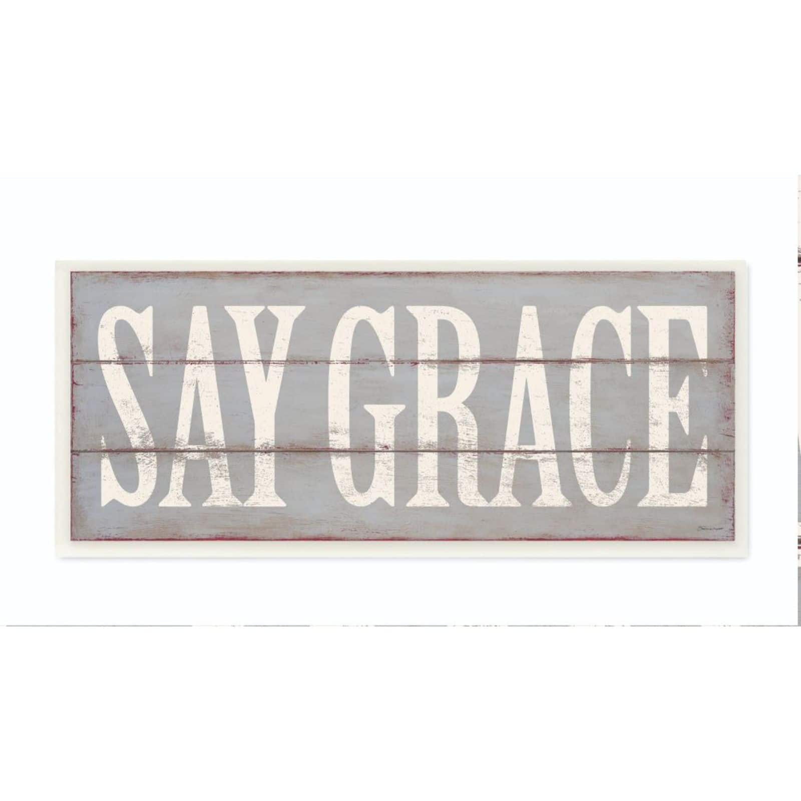 Stupell Industries Say Grace Wooden Wall Plaque