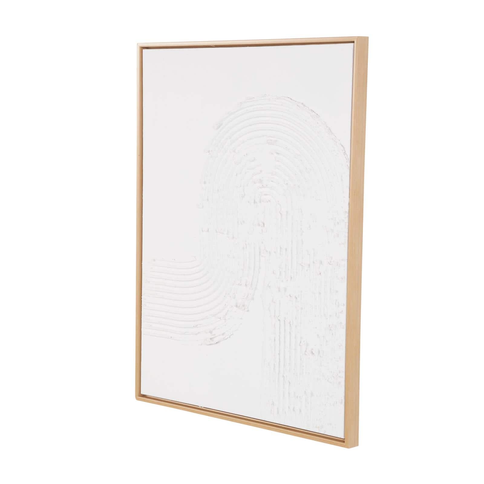 24" x 32" White Canvas Framed Wall Art