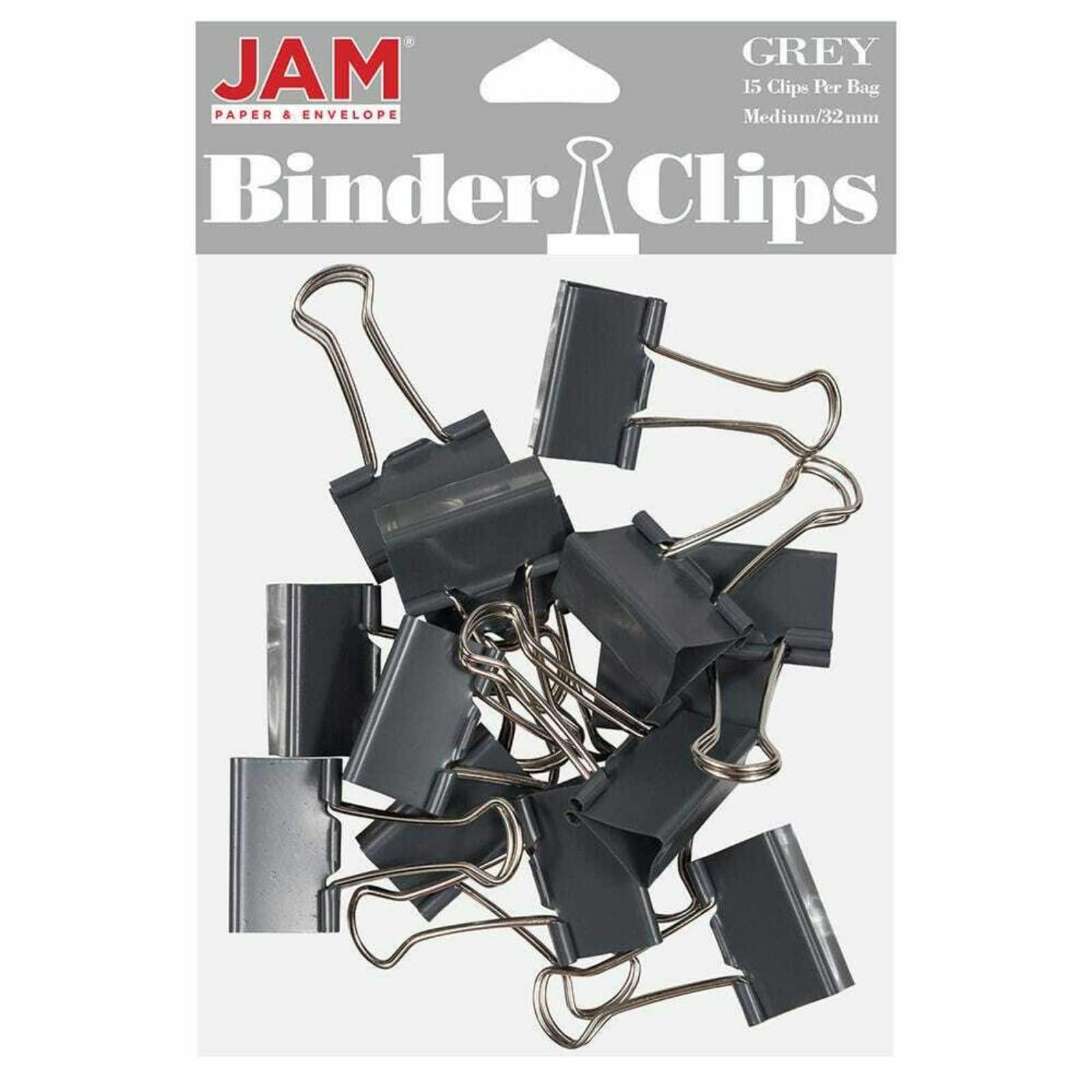JAM Paper 1.25" Colorful Binder Clips