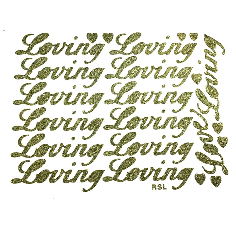 JAM Paper Loving Gold Script Floral Adhesive