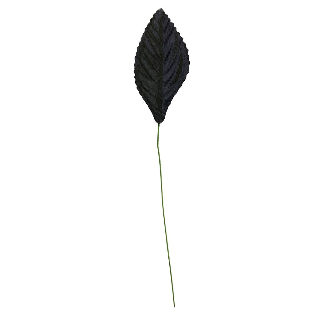JAM Paper 2.25" Black Corsage Leaf Stems, 100ct.