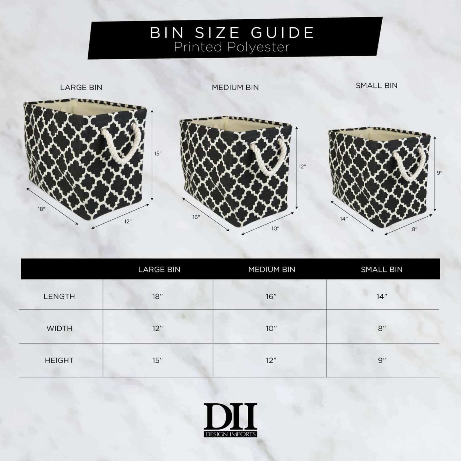 DII® 9" Lattice Round Burlap Bin
