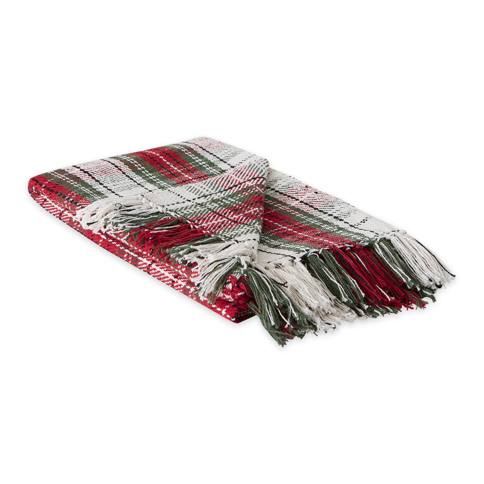 DII® Christmas Plaid Recycled Cotton Throw