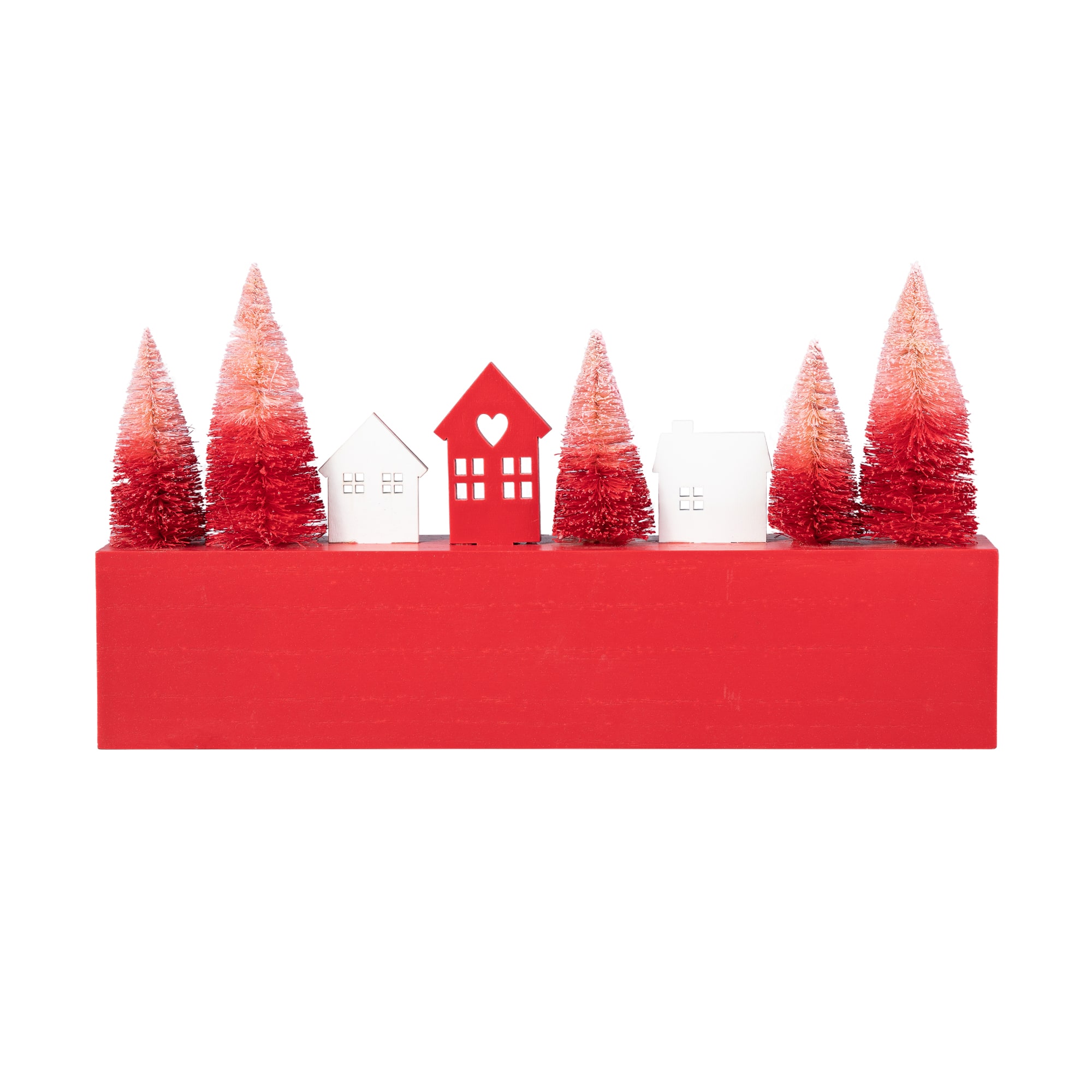 Glitzhome® 14" Valentine's Wooden Love House & Tree Table Décor