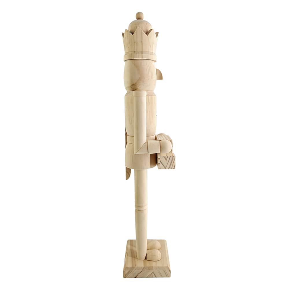 24" King DIY Pinewood Nutcracker with Countdown by Make Market®